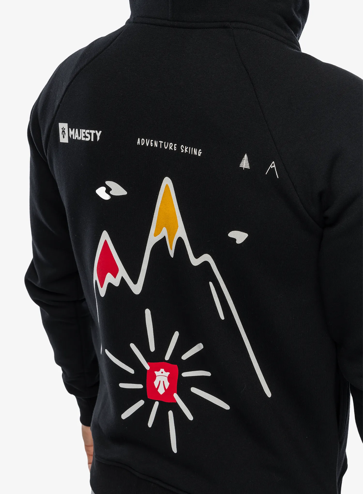 Jopica na zadrgo Majesty Mountain Zipped Hoodie - black
