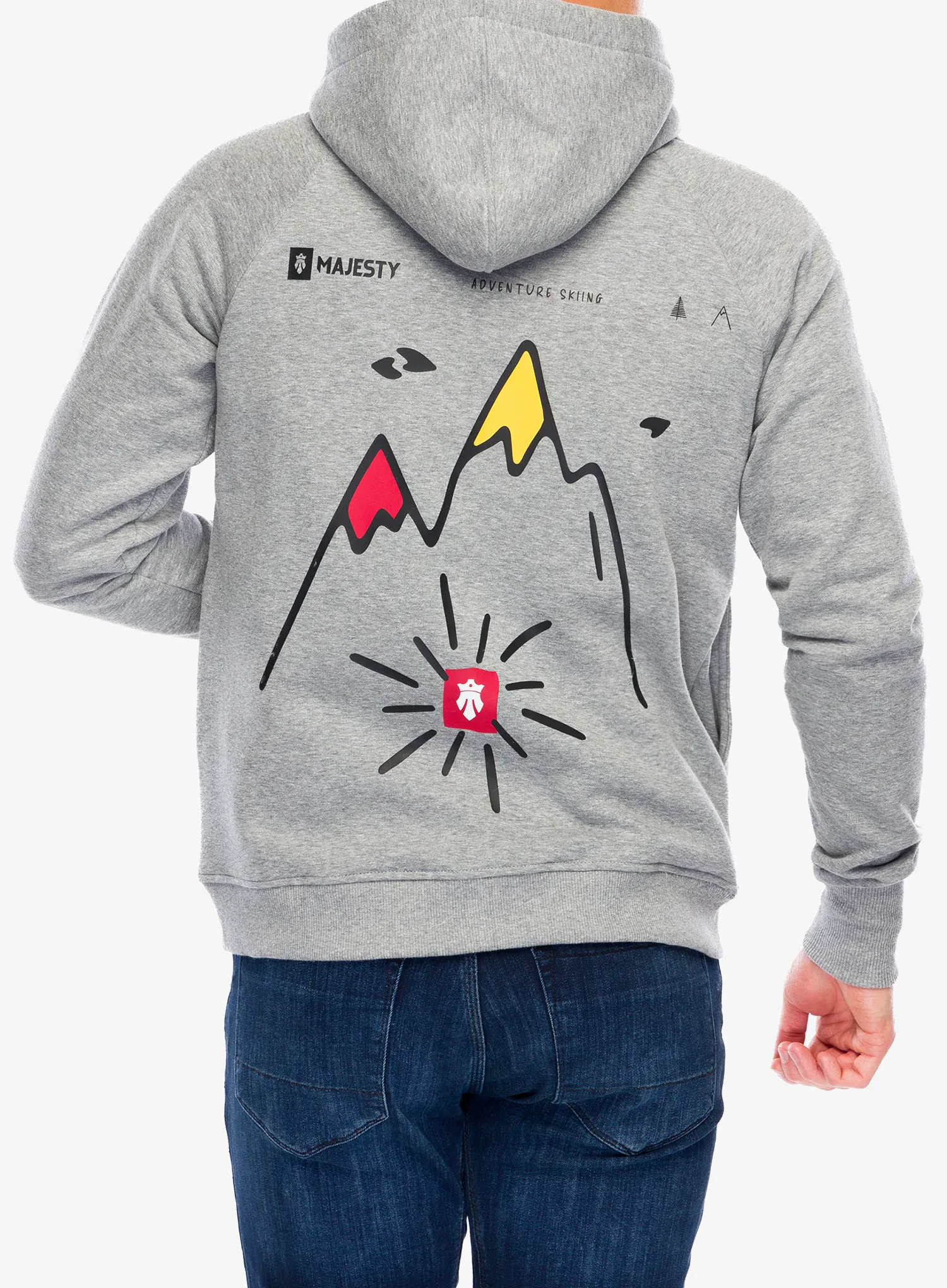 Jopica na zadrgo Majesty Mountain Zipped Hoodie - grey