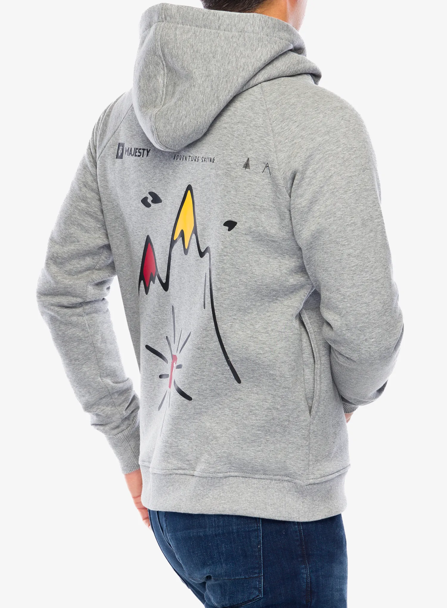Jopica na zadrgo Majesty Mountain Zipped Hoodie - grey
