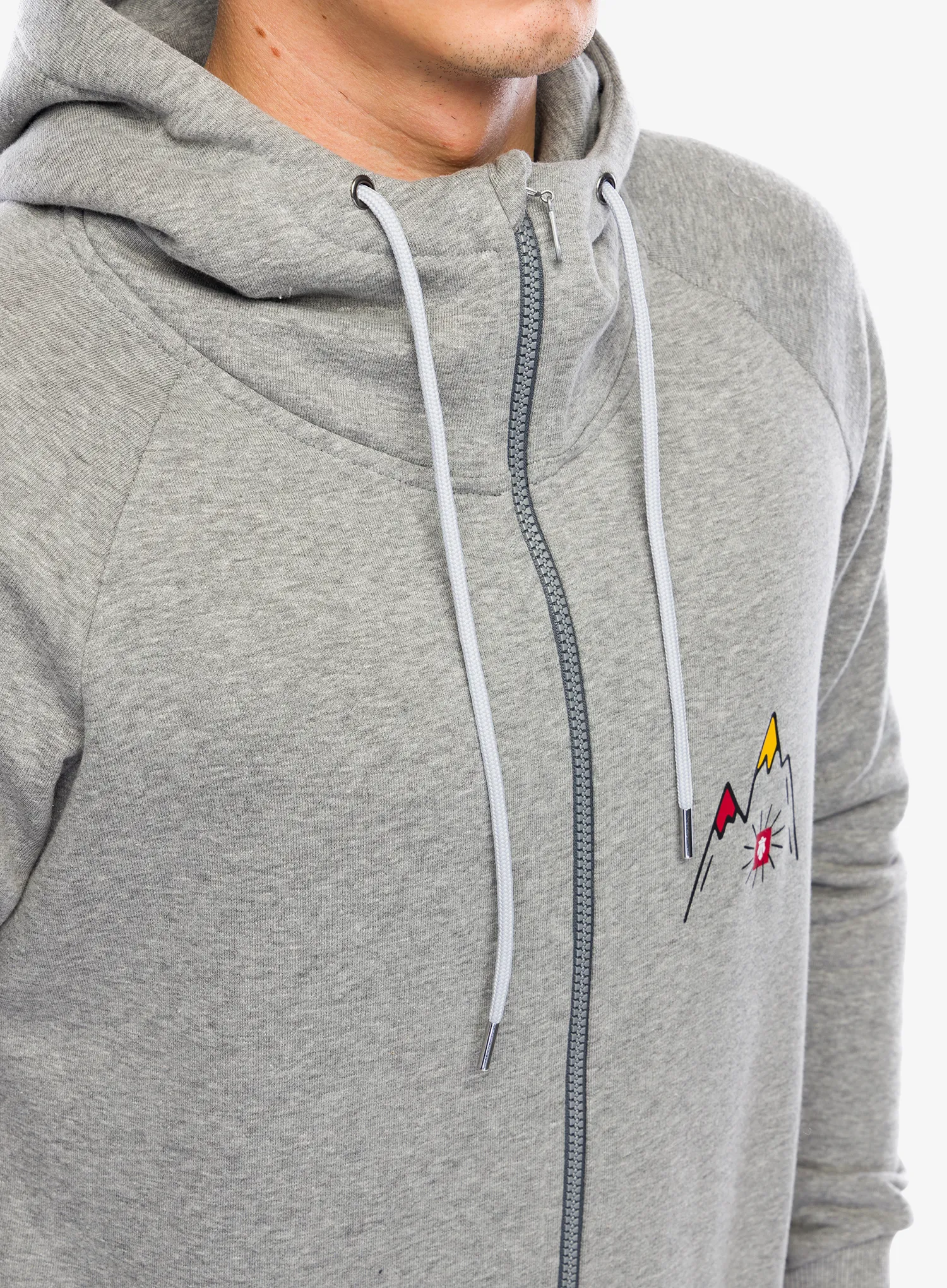 Jopica na zadrgo Majesty Mountain Zipped Hoodie - grey