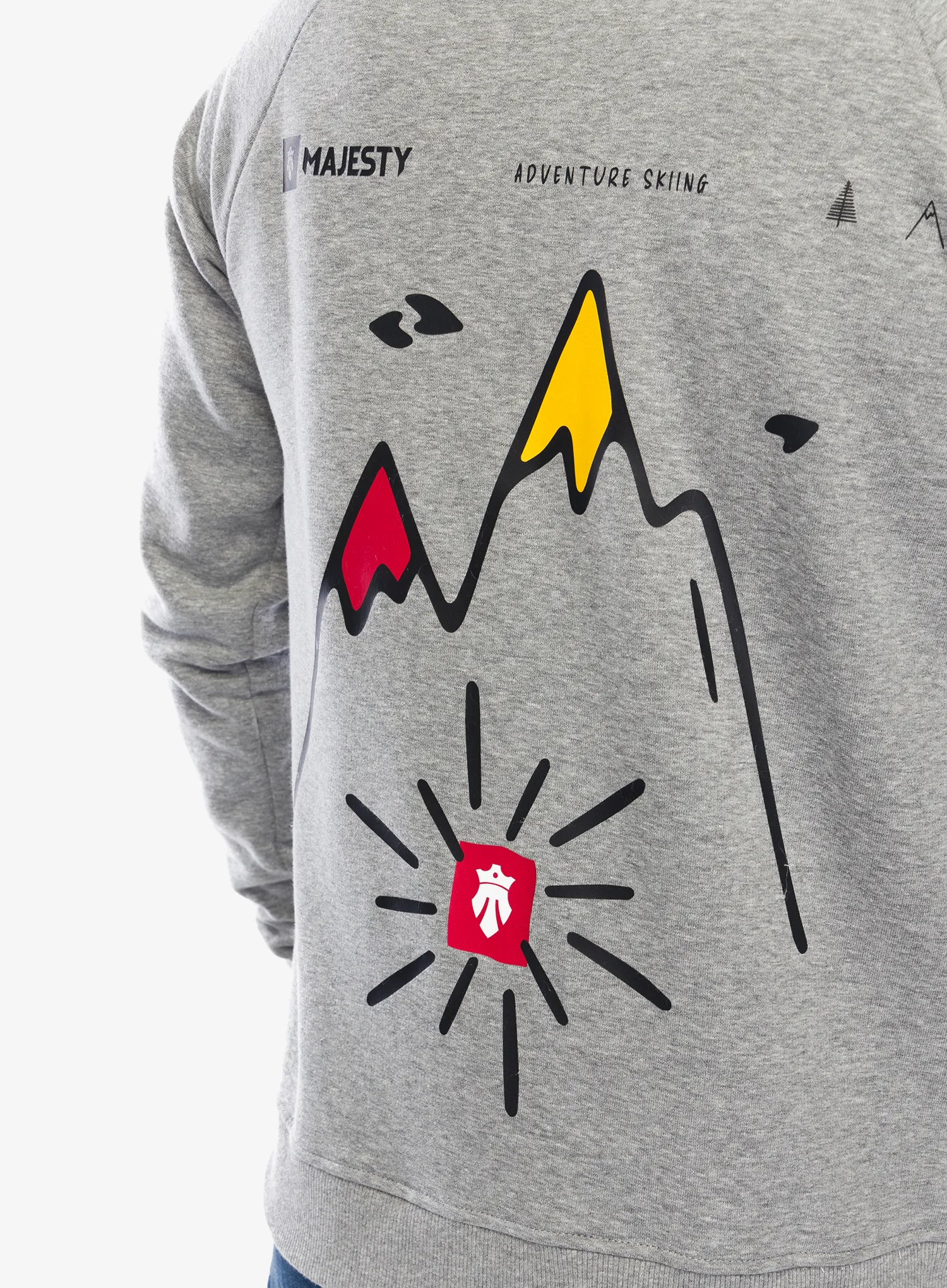 Jopica na zadrgo Majesty Mountain Zipped Hoodie - grey