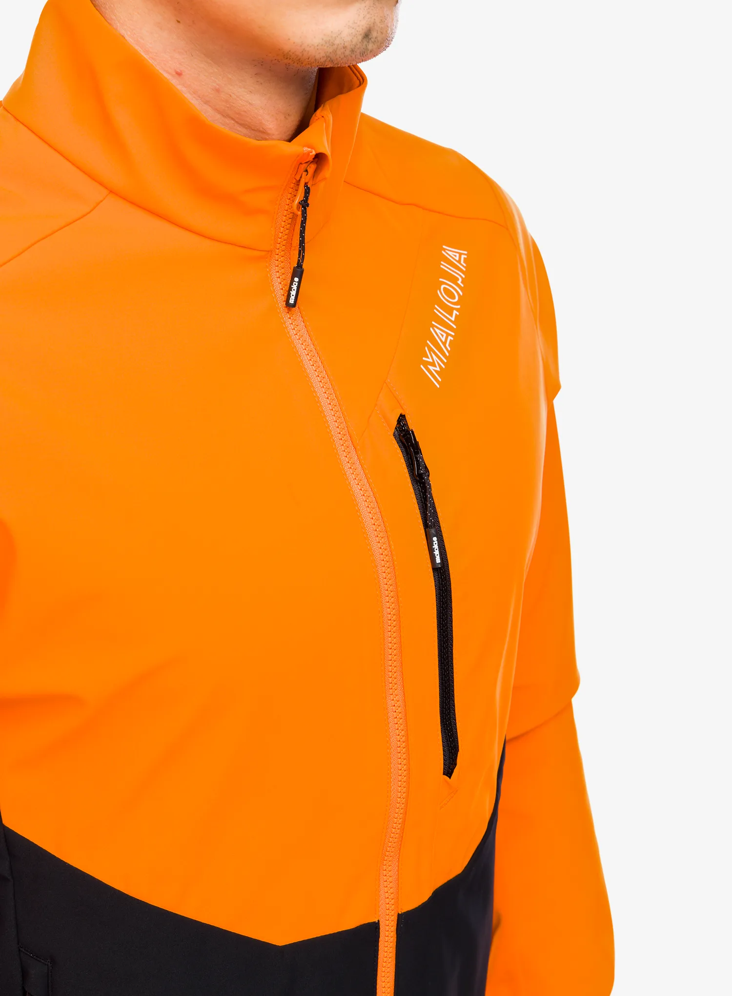 Softshell jakna Maloja Alpel - orange sun multi