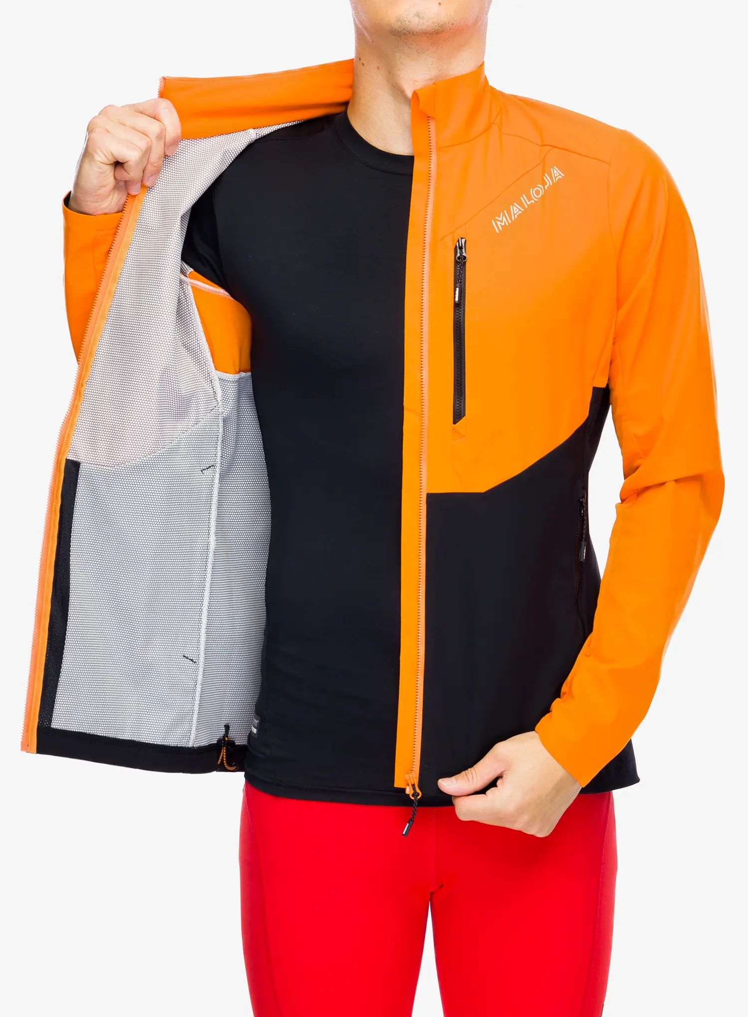 Softshell jakna Maloja Alpel - orange sun multi