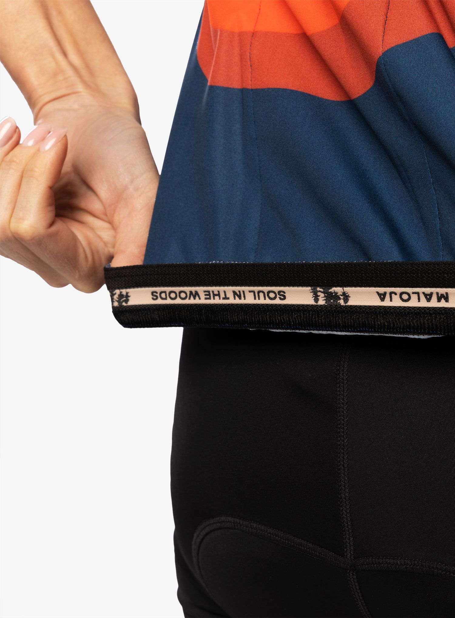 Ženska kolesarska majica Maloja Amiata 1/2 - midnight rainbow