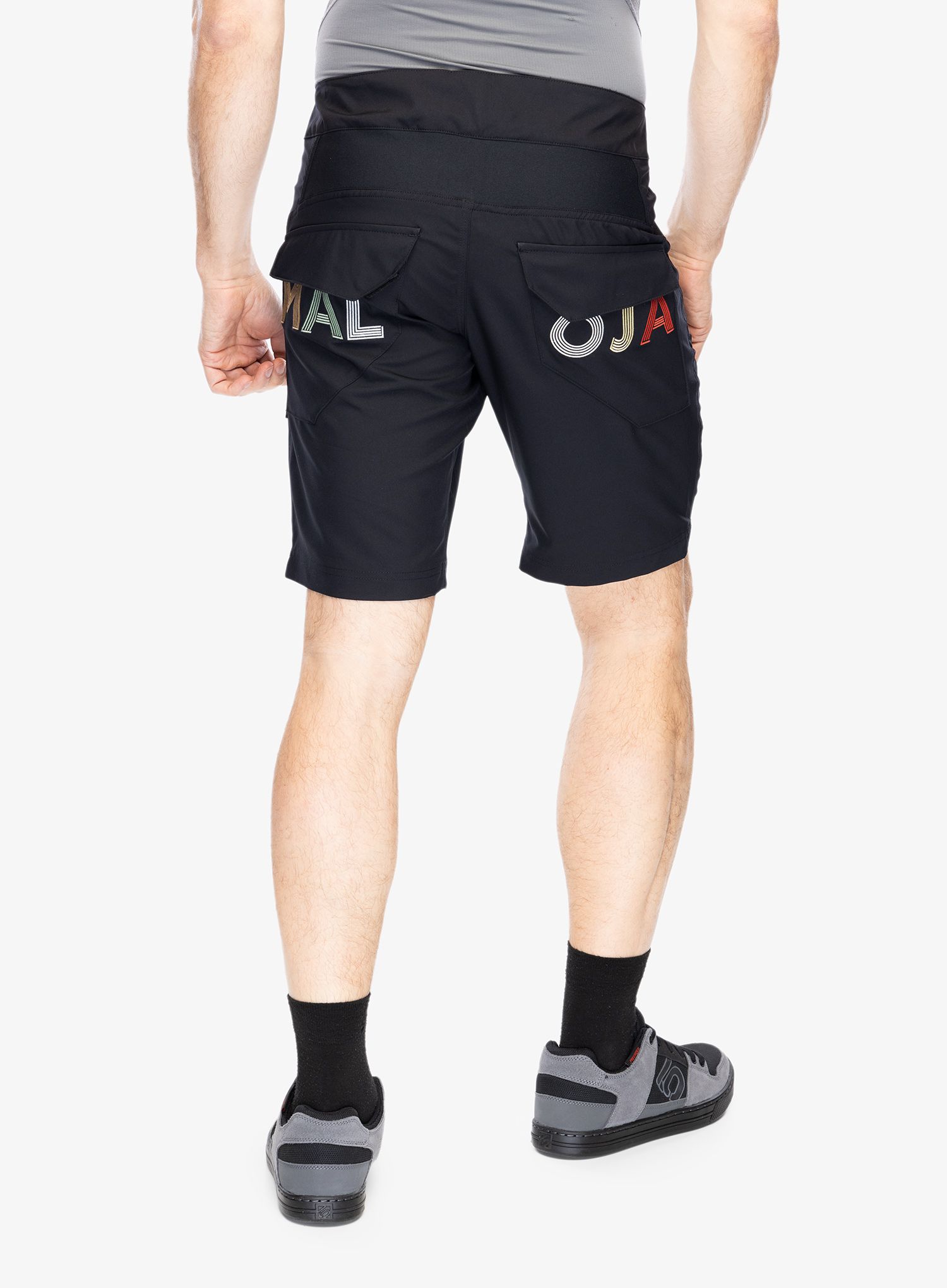 Kolesarske kratke hlače Maloja Bardin - deep black multi