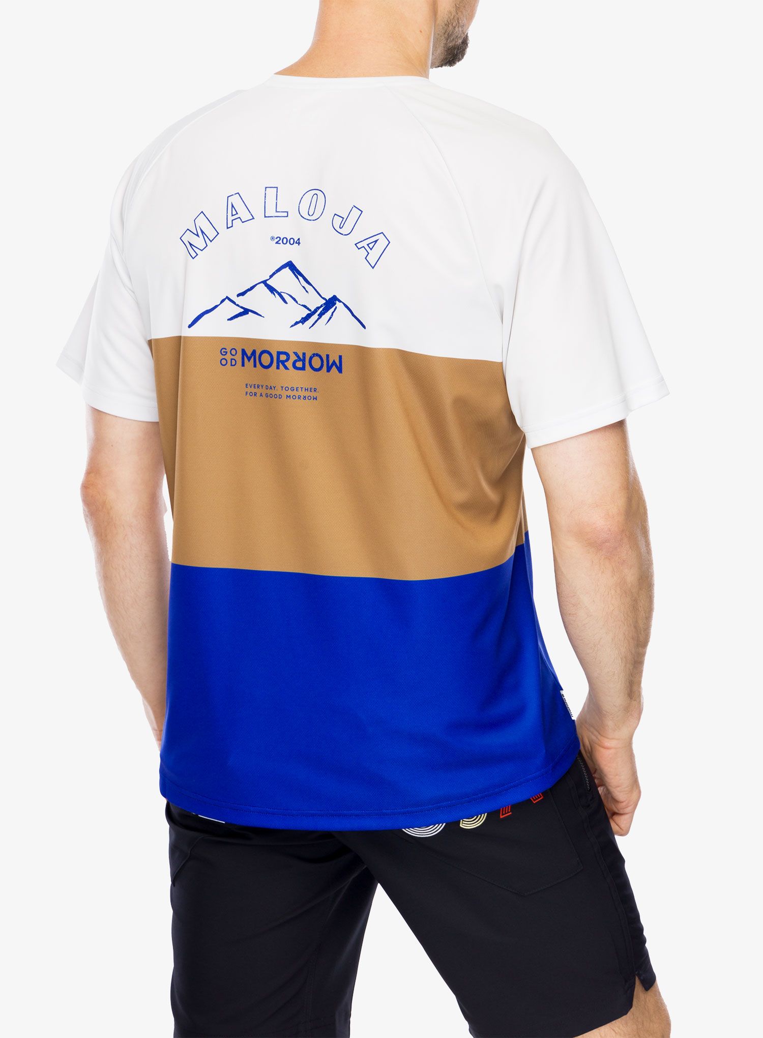 MTB majica Maloja Baretti Multi - glacier milk multi