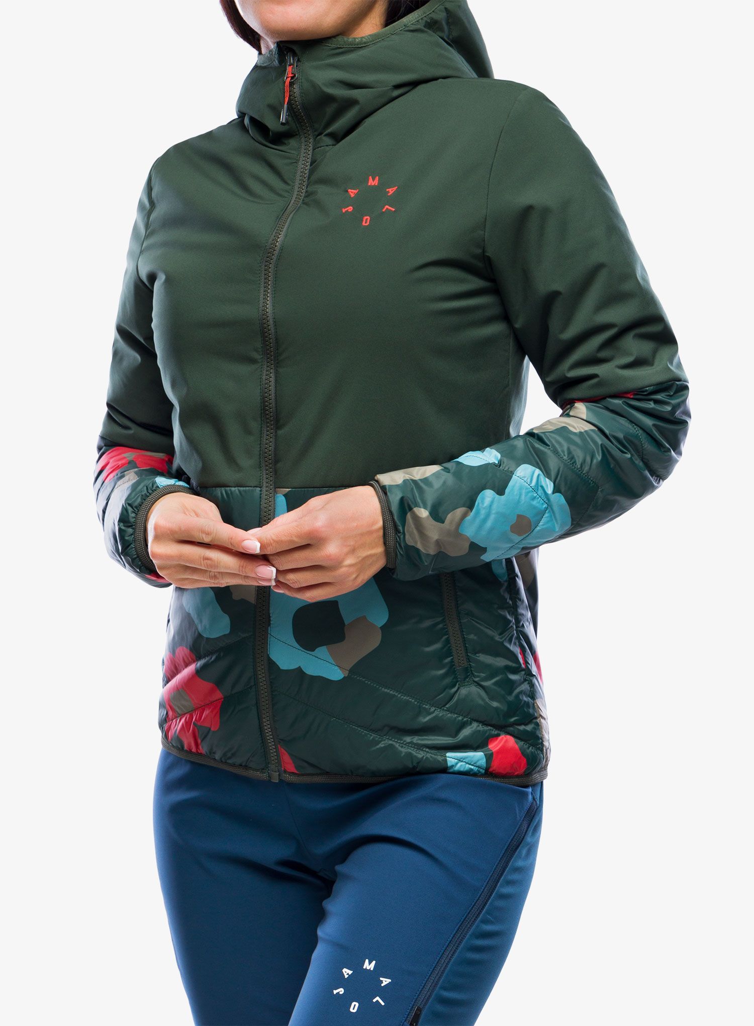 Ženska sintetična jakna Maloja Baselga - deep forest primrose