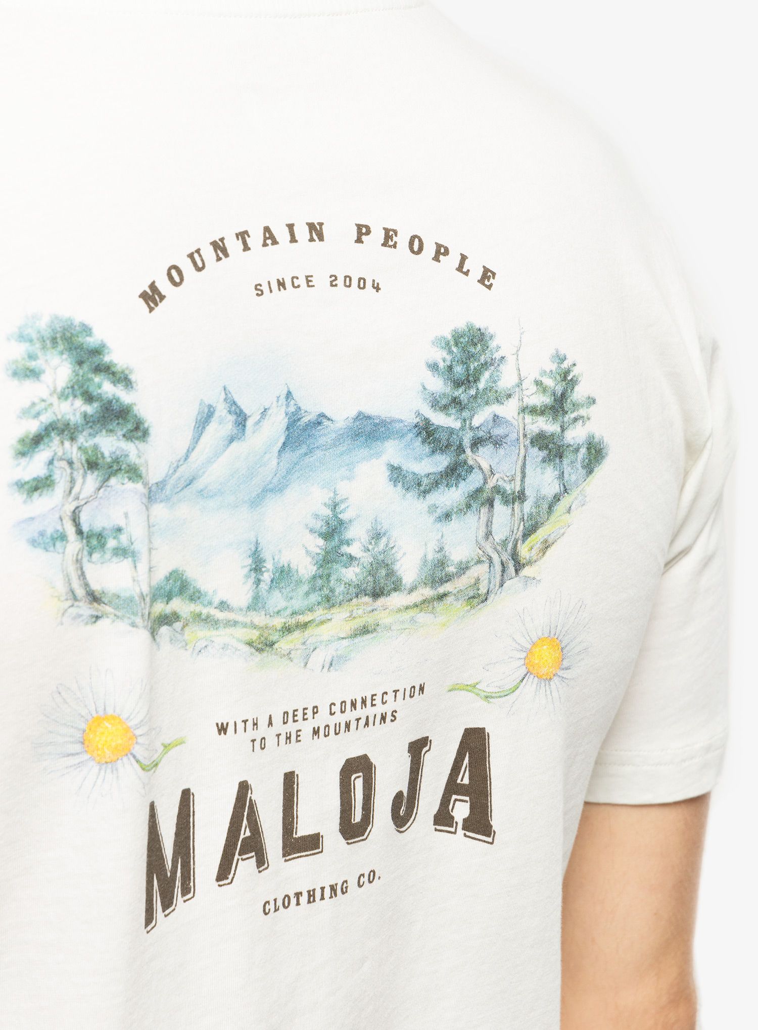 Bombažna majica Maloja Brandhorn - glacier milk