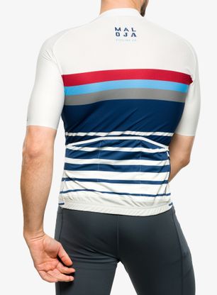 Kolesarska majica Maloja Furgler - glacier milk stripe