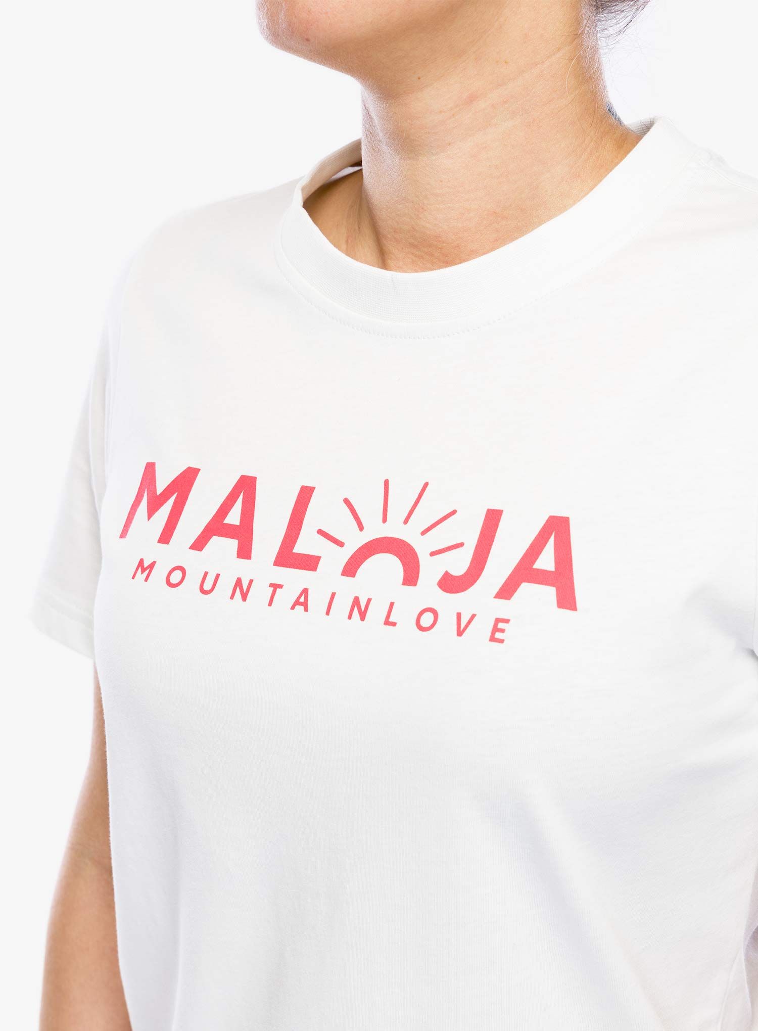 Ženska bombažna majica Maloja Hornle - glacier milk