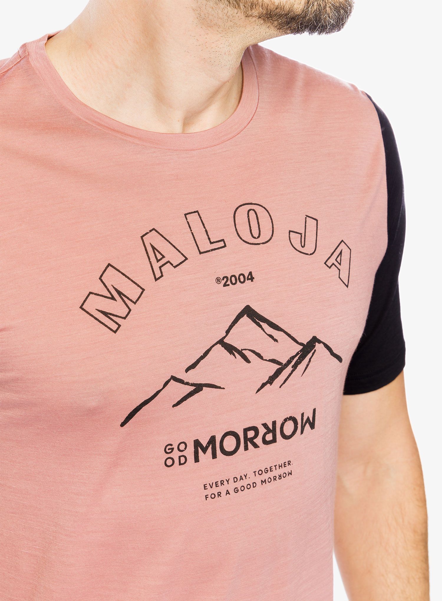Majica s potiskom Maloja Kalmberg - mauve multi