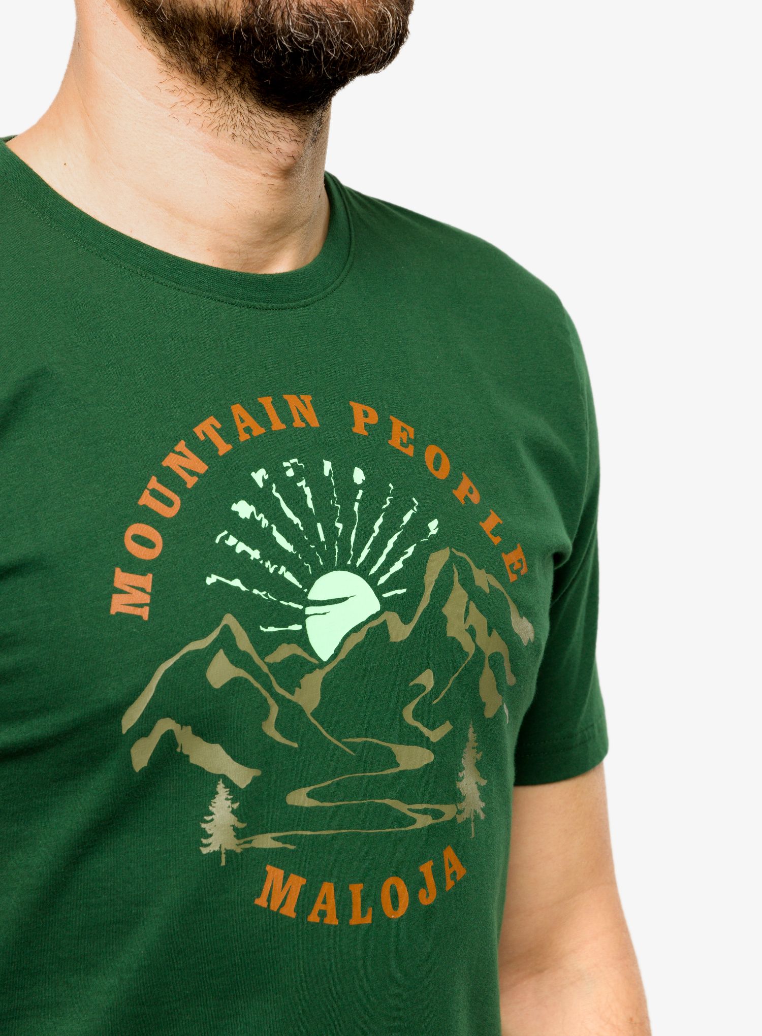Majica s potiskom Maloja Kapf - fir