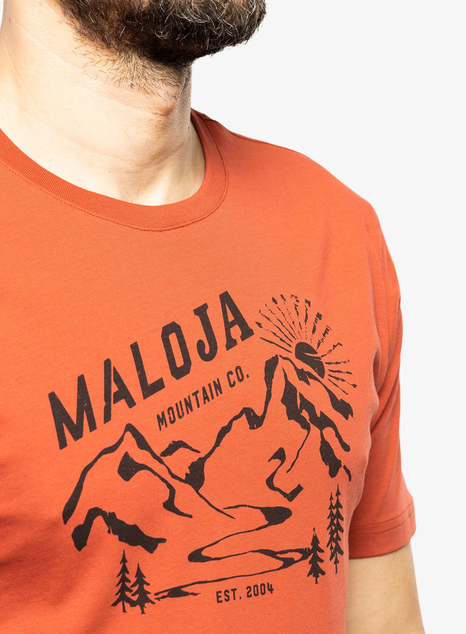 Bombažna majica Maloja Korab - rosehip