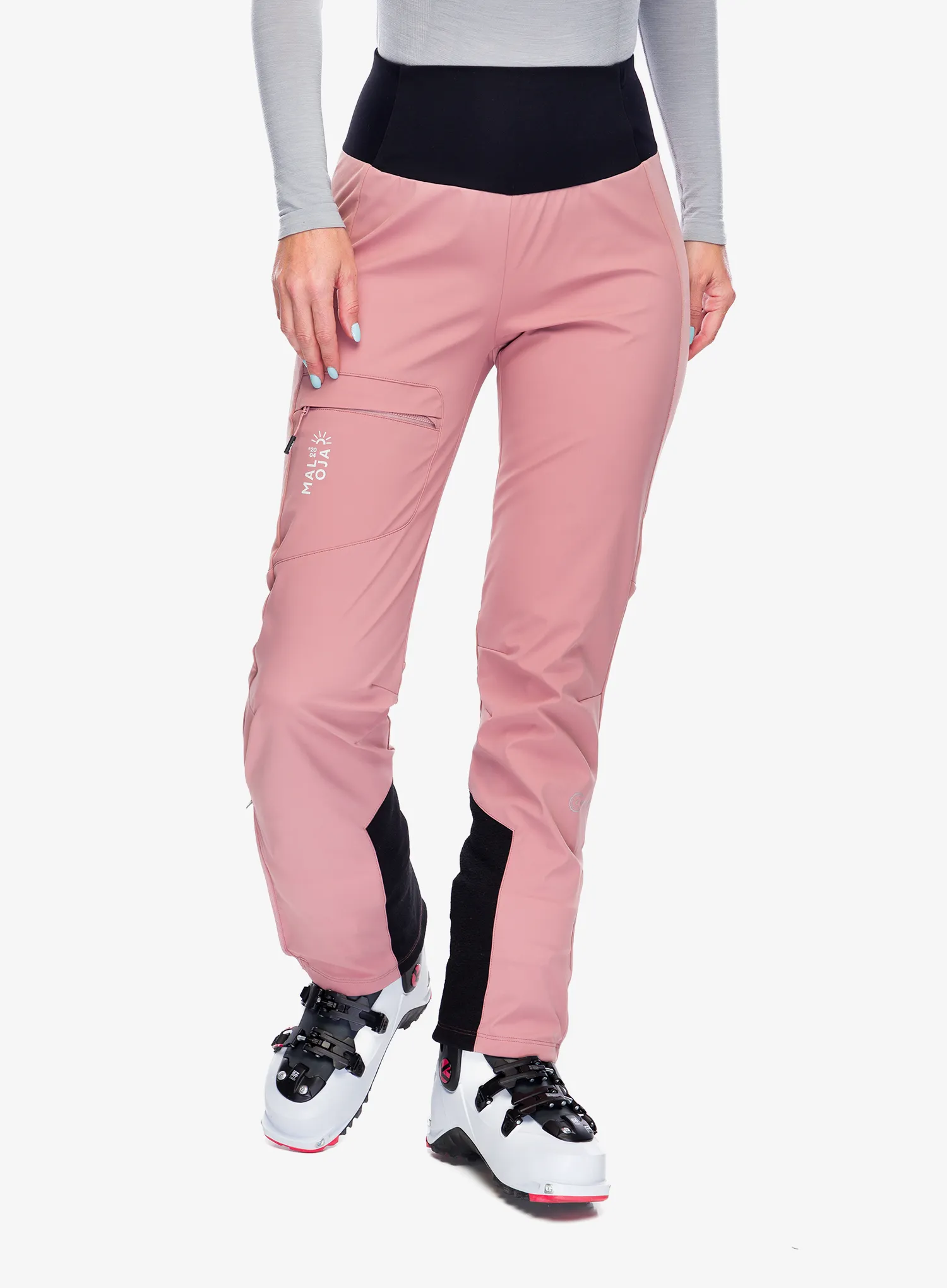Ženske softshell hlače Maloja Losegg - mauve