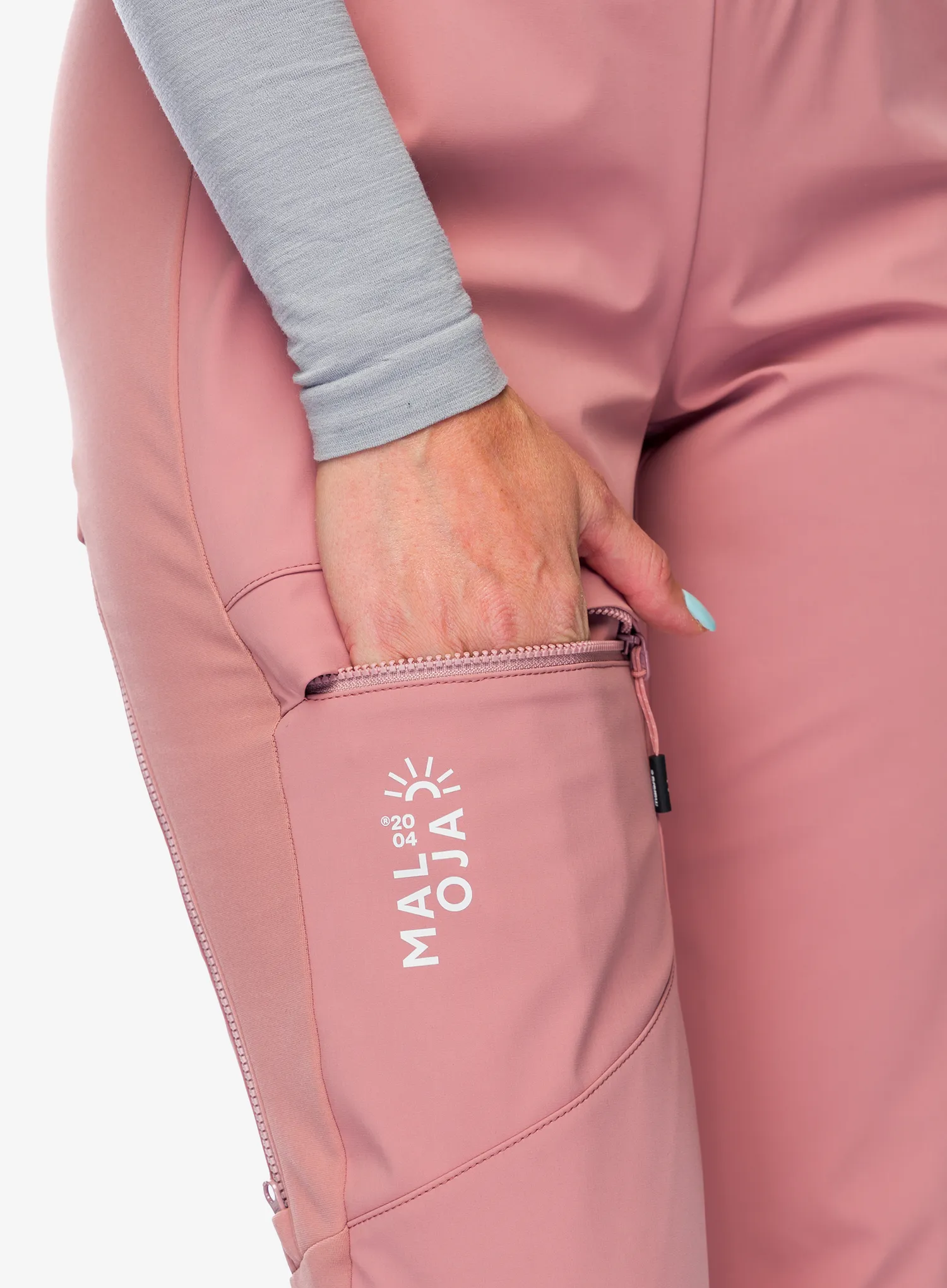 Ženske softshell hlače Maloja Losegg - mauve