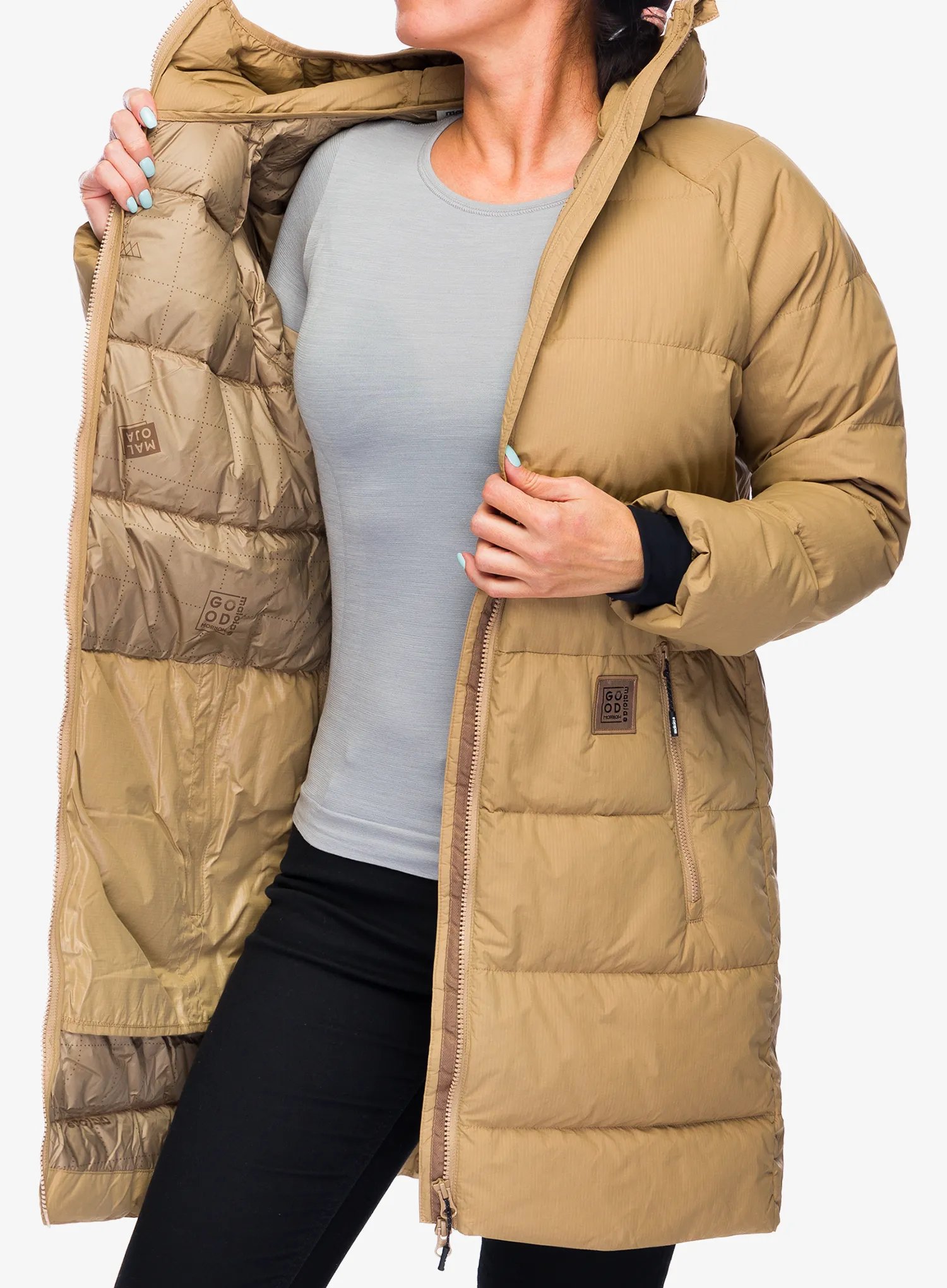 Puhast plašč Maloja Marzola - clay