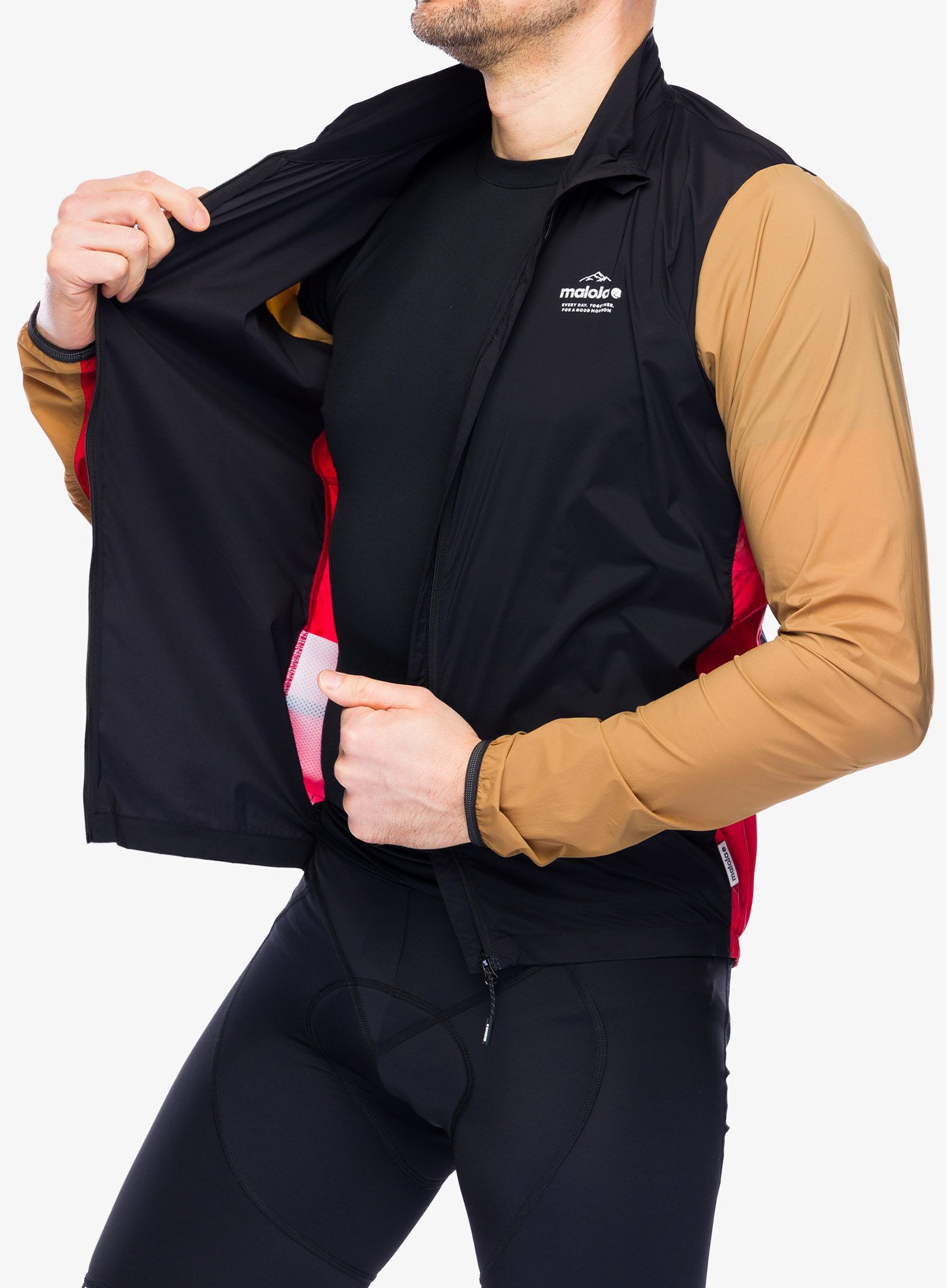 Kolesarska jakna Maloja MaxM. Jacket - deep black multi