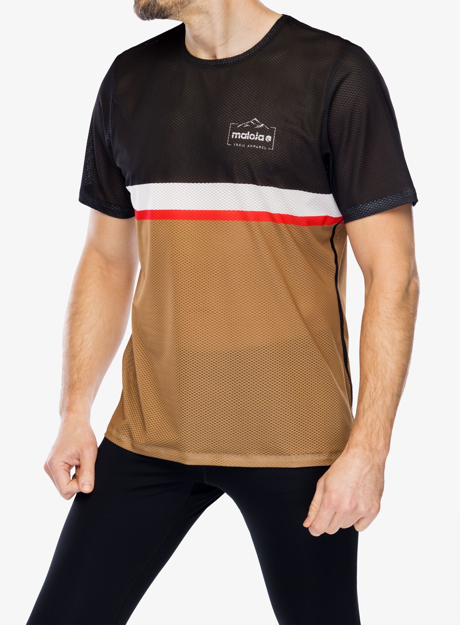 Tekaška majica Maloja Mayo 1/2 - deep black multi