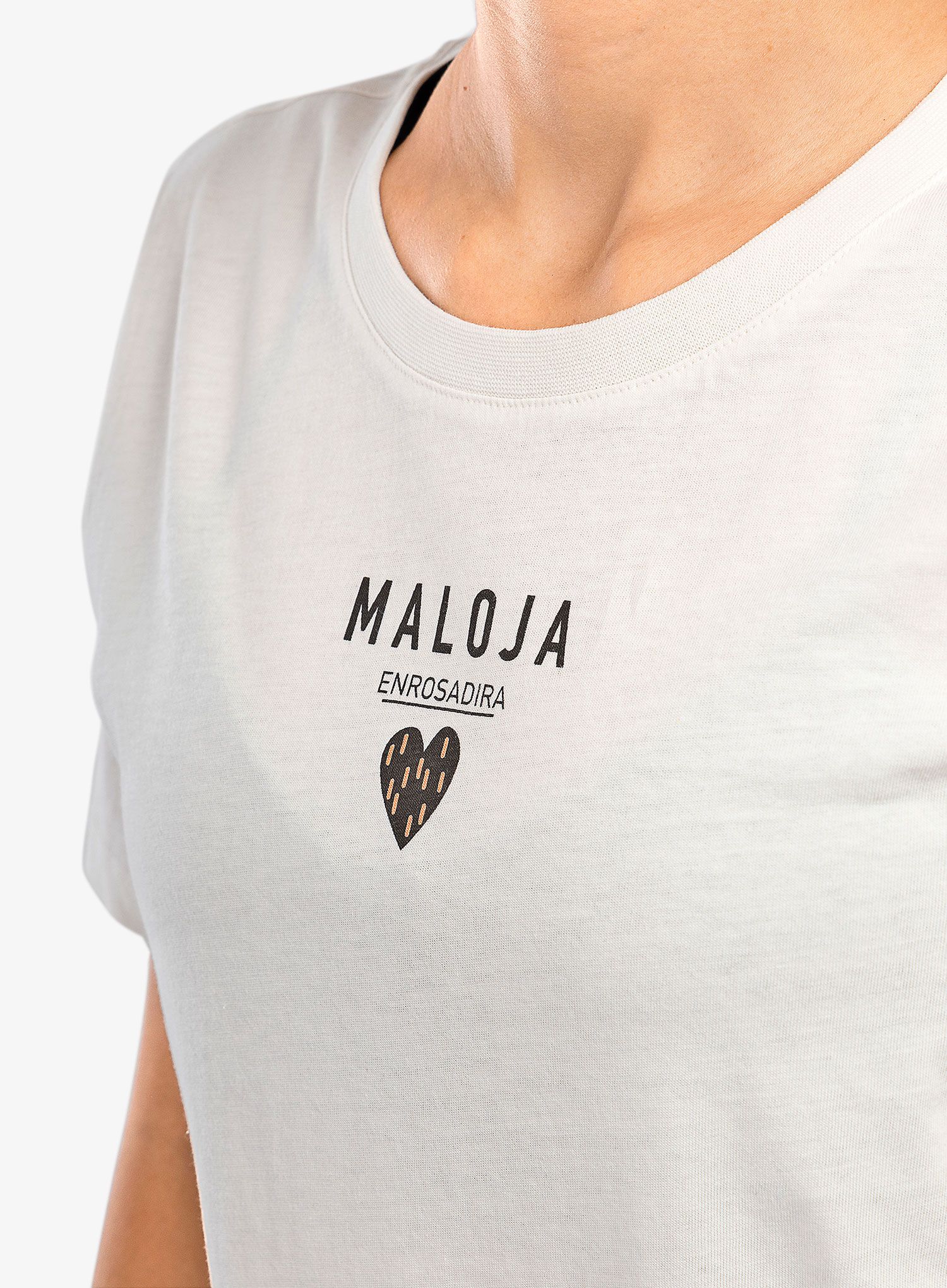 Ženska bombažna majica Maloja Planbell - glacier milk
