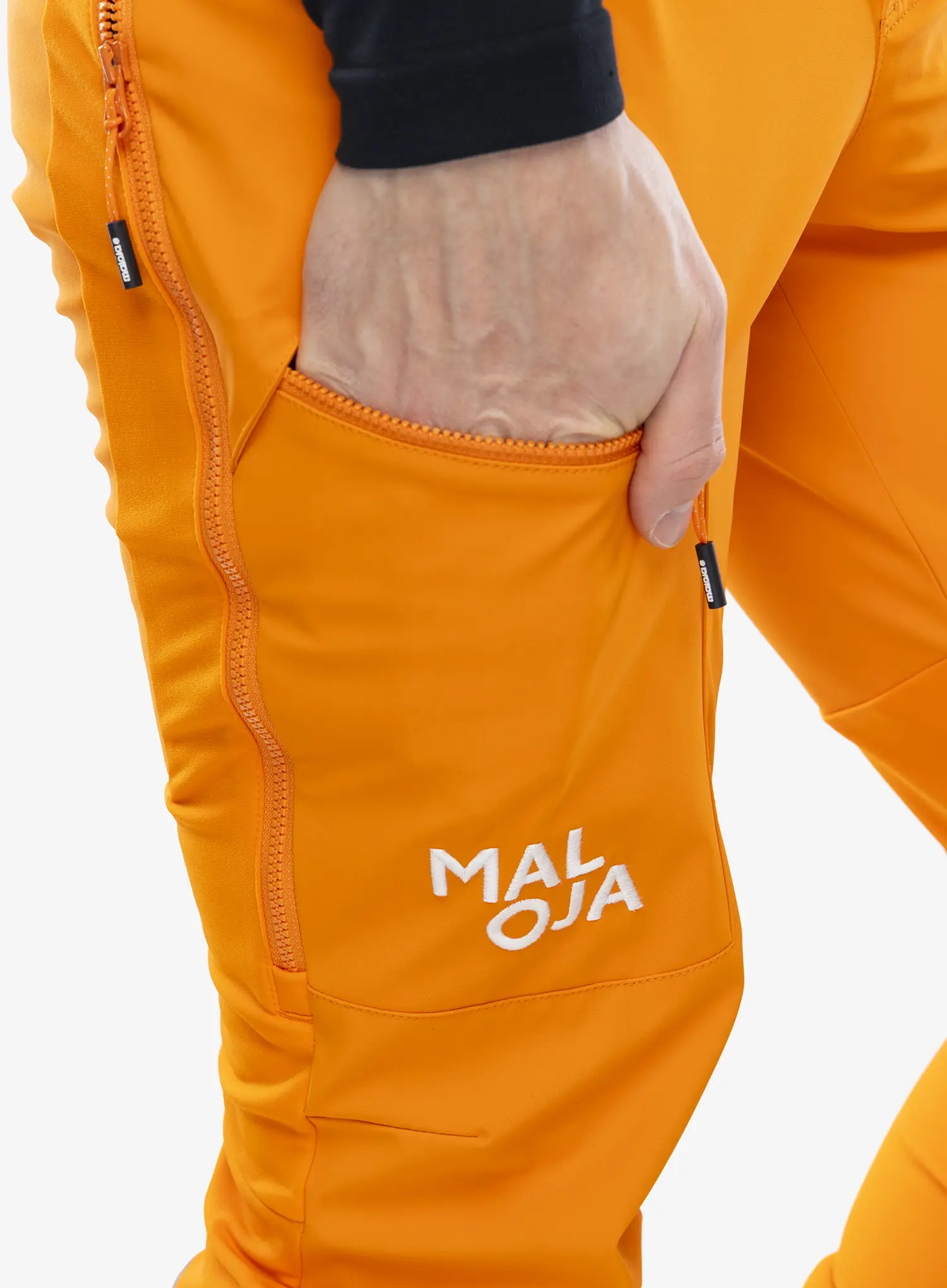 Softshell hlače Maloja Schneefink - orange sun