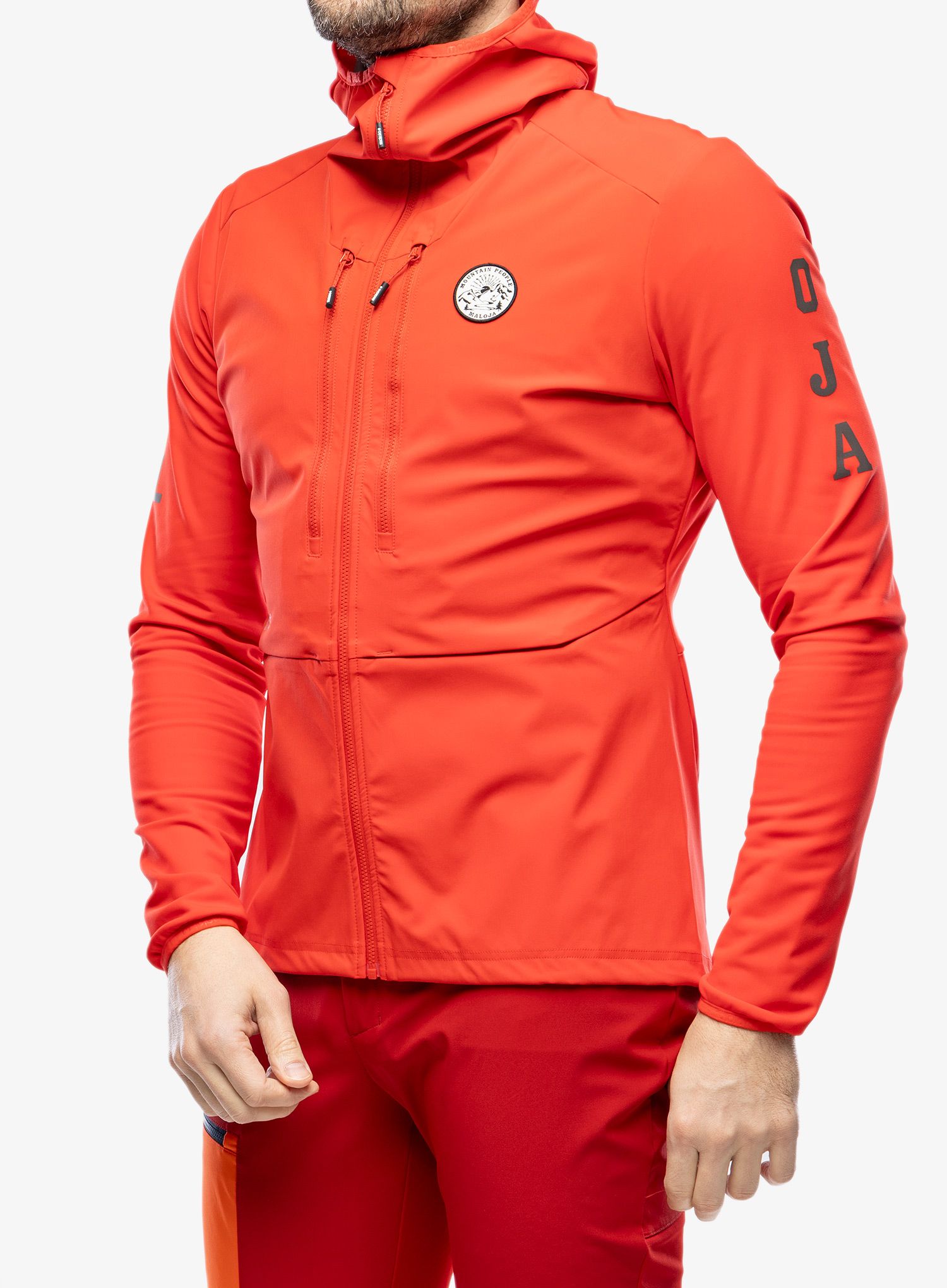Softshell jakna Maloja Sperber - fire red