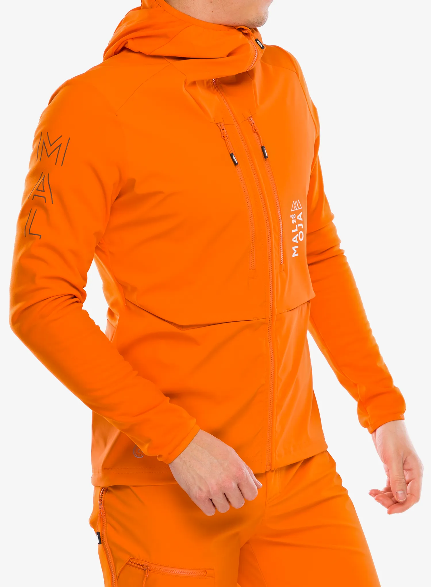 Softshell jakna Maloja Sperber - orange sun