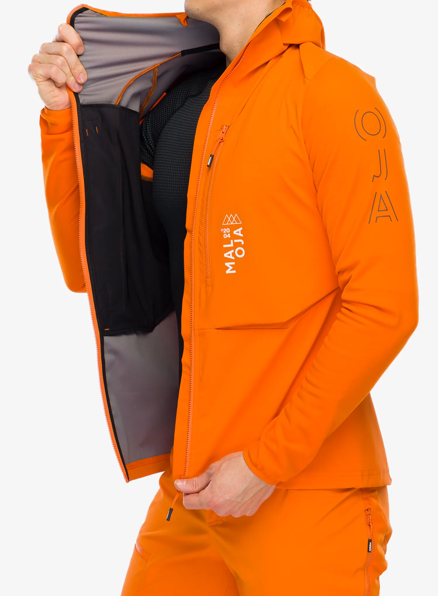 Softshell jakna Maloja Sperber - orange sun