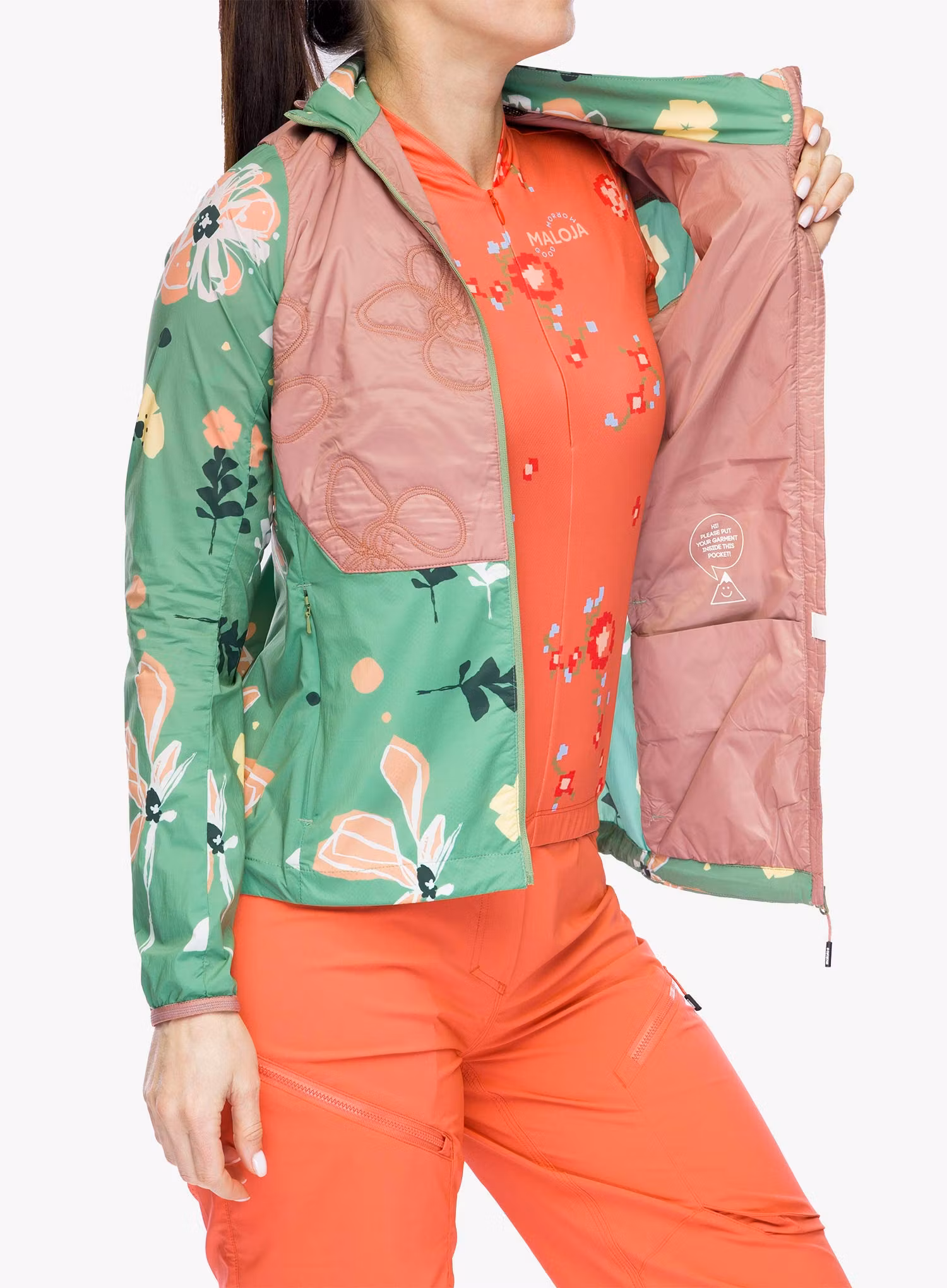 Ženska jakna Maloja Tamara Printed - pastel clover flora
