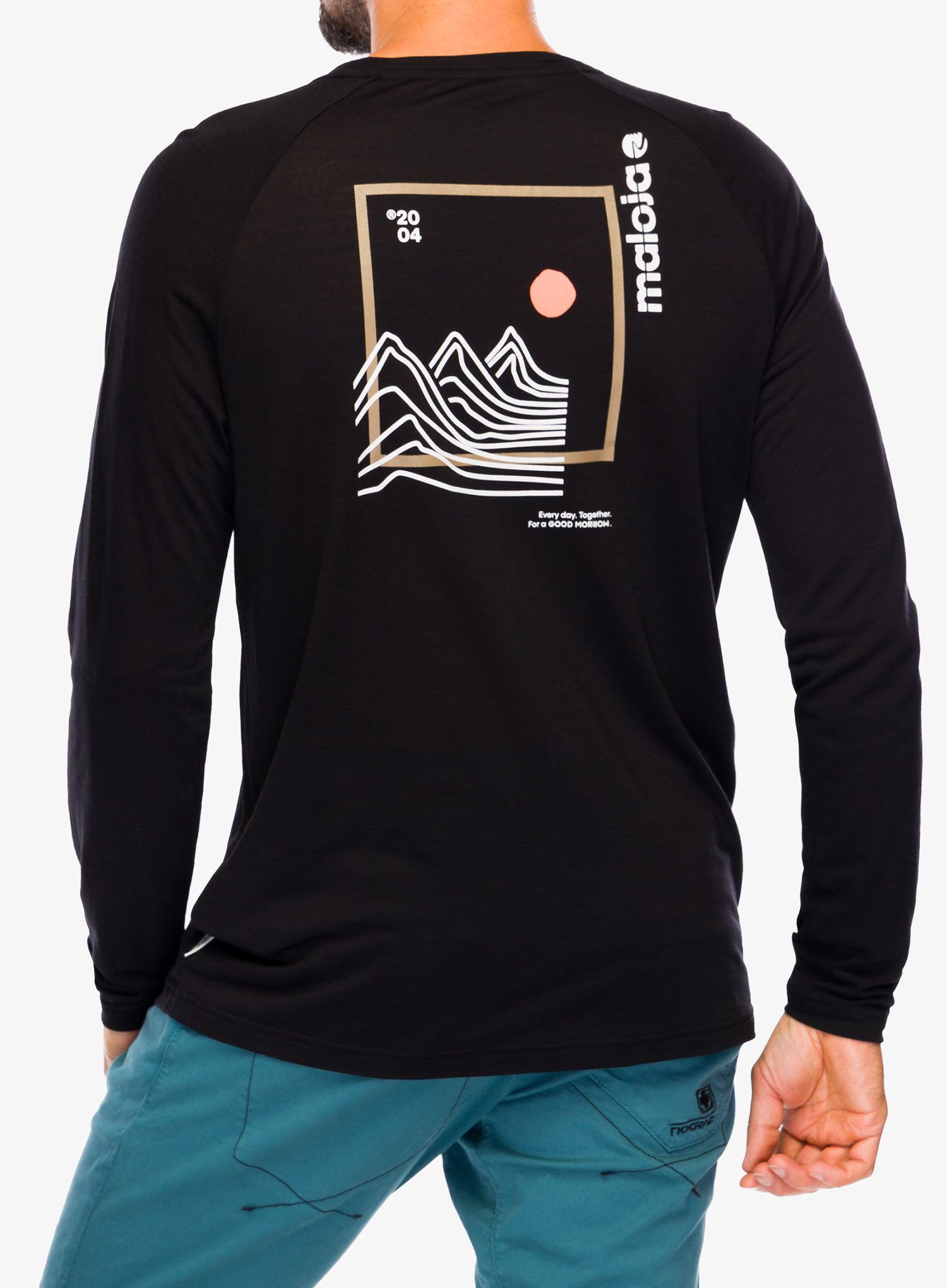 Majica z dolgimi rokavi Maloja Traunstein - deep black