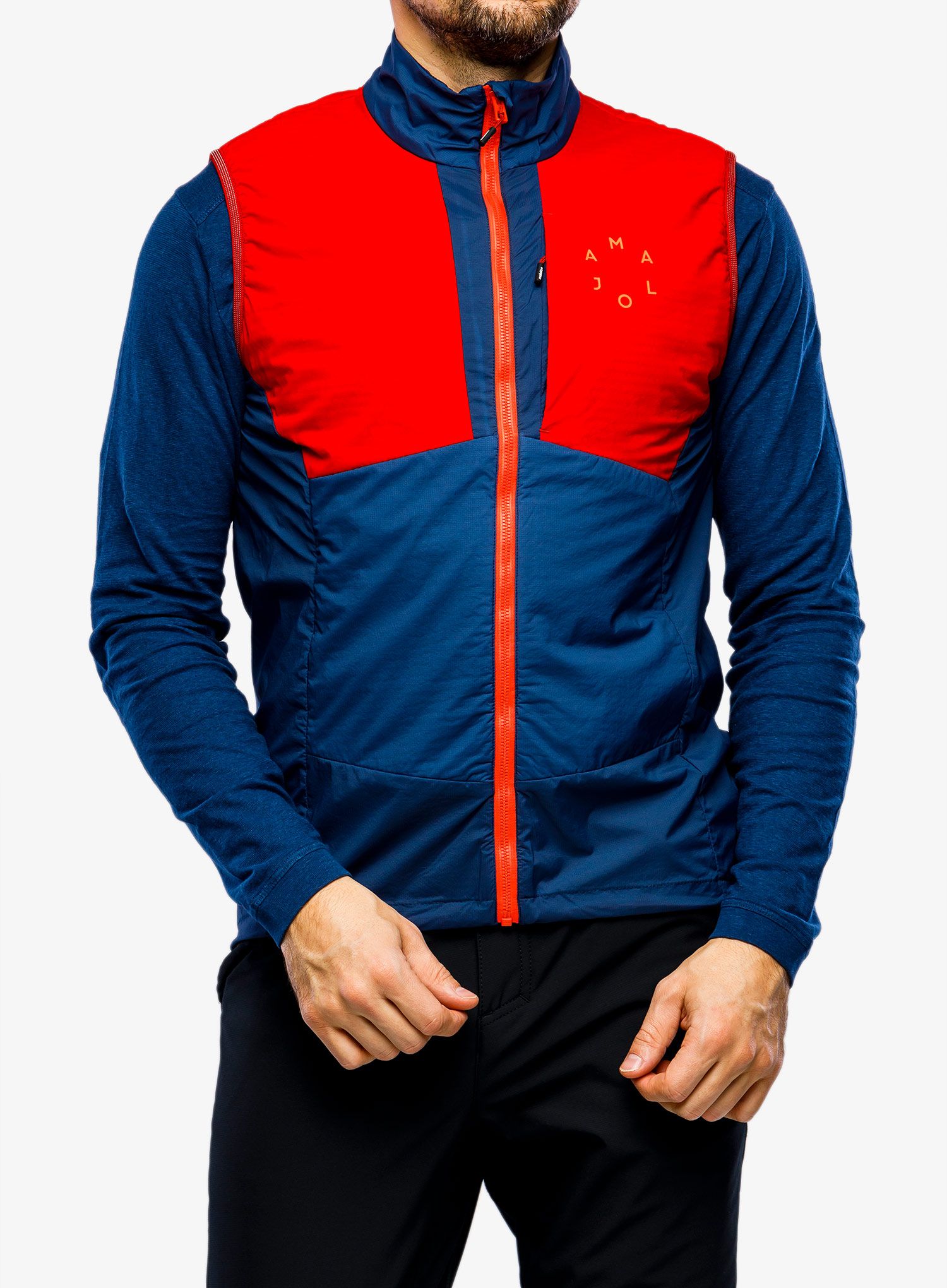 Moški brezrokavnik Maloja Weidelgras - midnight multi