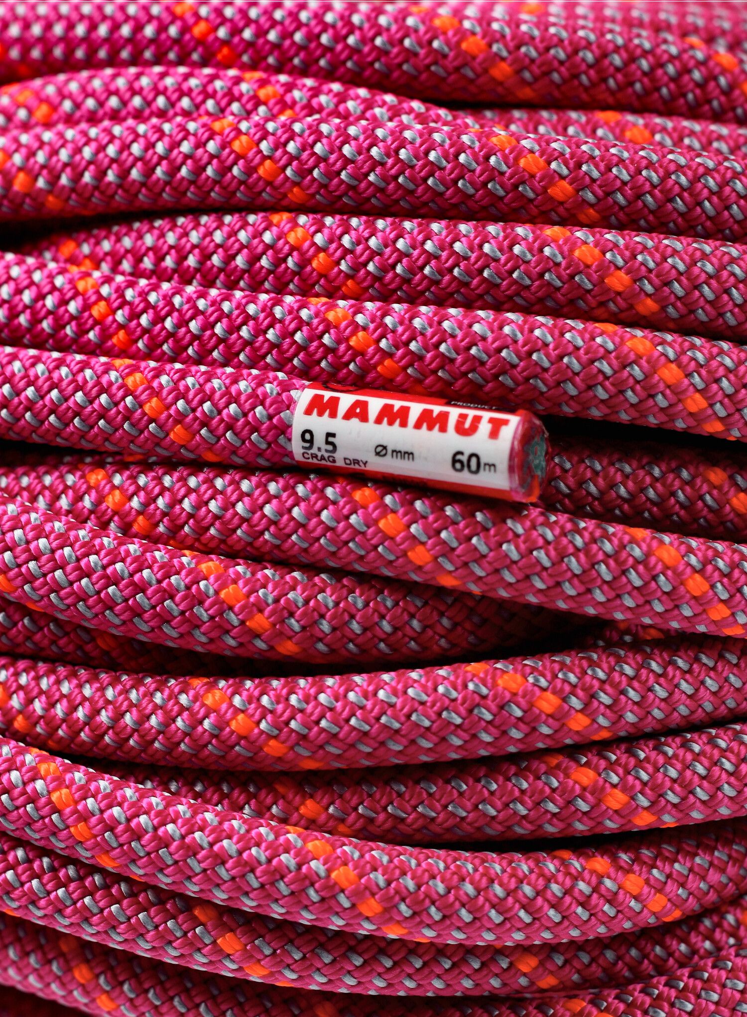 Dinamična vrv Mammut 9.5 Crag Dry Rope 60 m - pink/zen
