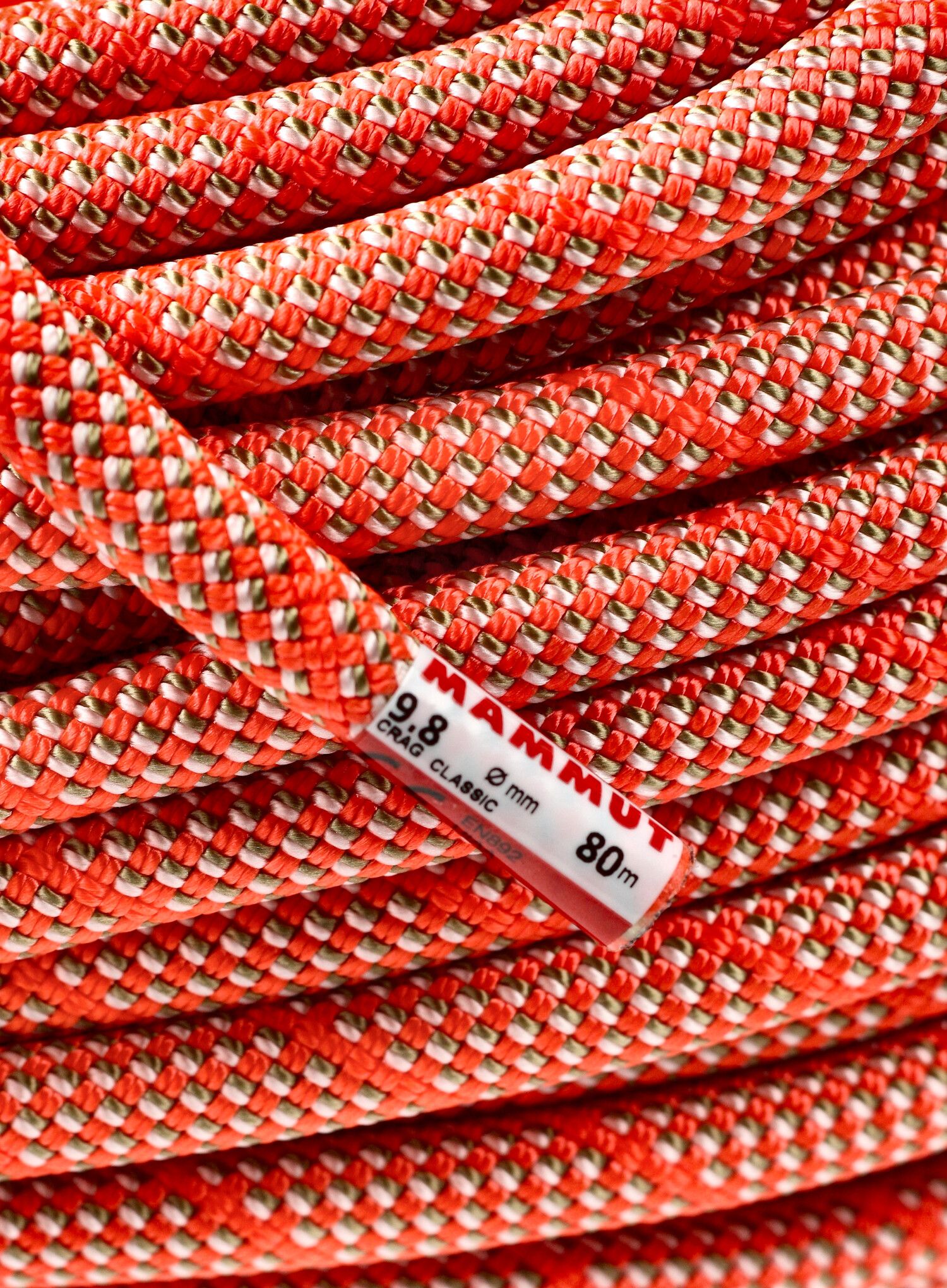 Dinamična vrv Mammut 9.8 Crag Classic Rope 80 m - orange/white