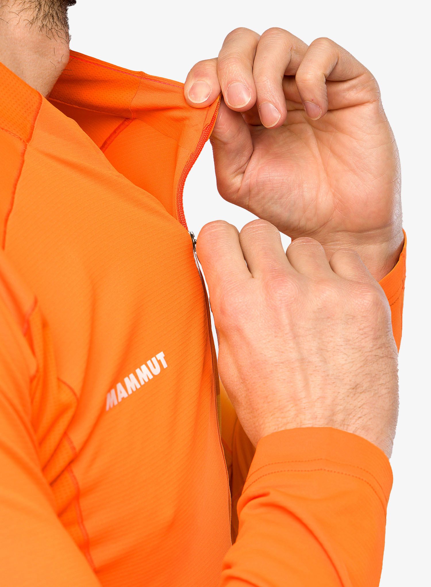 Termo flis jopa Mammut Aenergy FL Half Zip Longsleeve - tangerine/dark tangerine