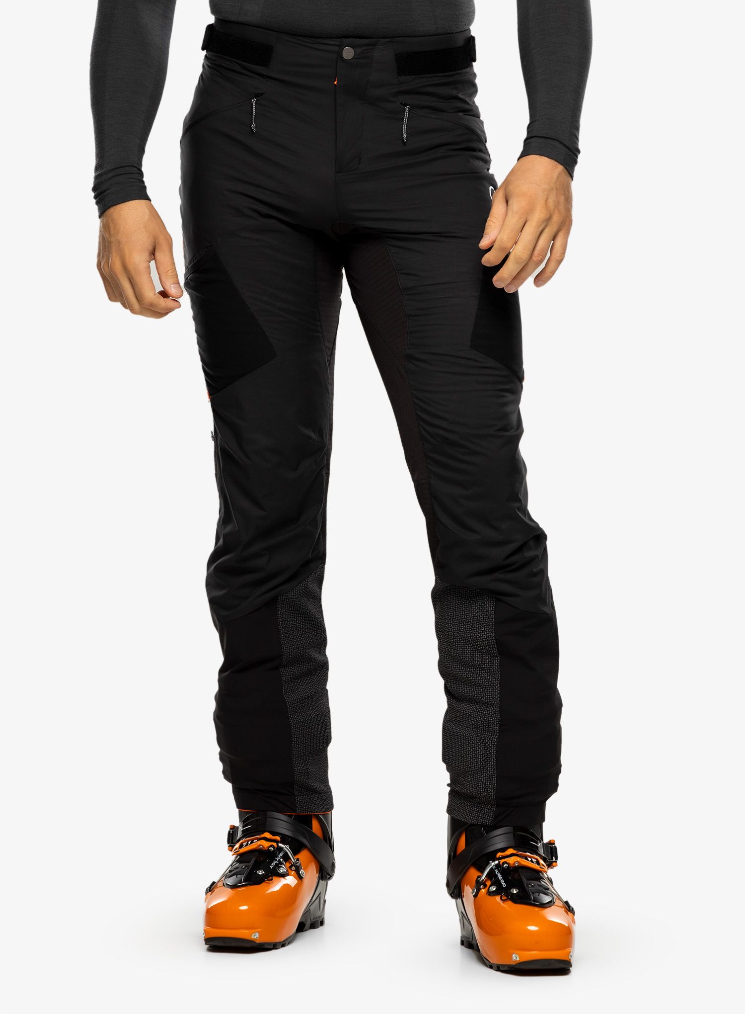 Podložene hlače Mammut Aenergy IN Hybrid Pants - black/vibrant orange