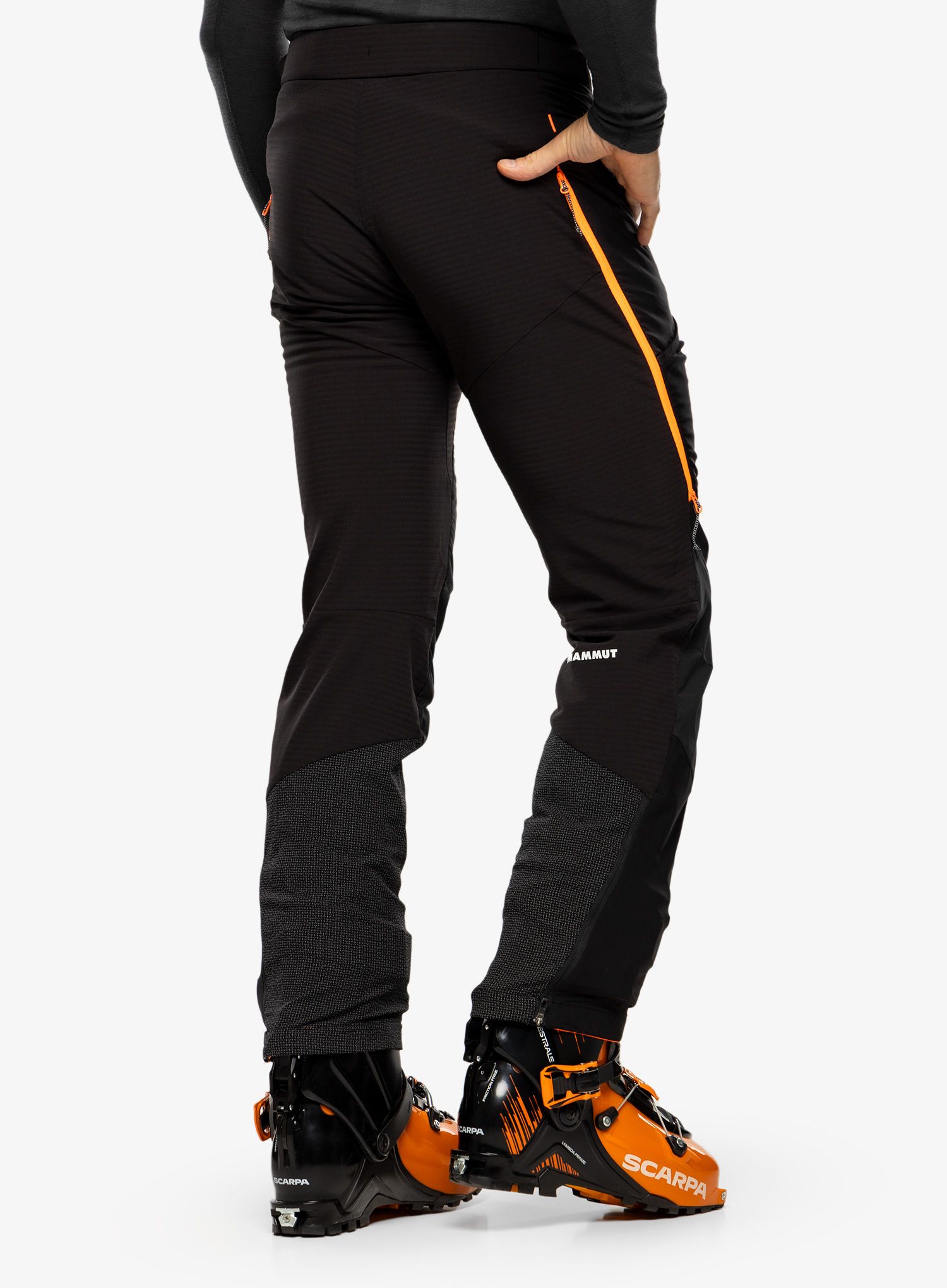 Podložene hlače Mammut Aenergy IN Hybrid Pants - black/vibrant orange