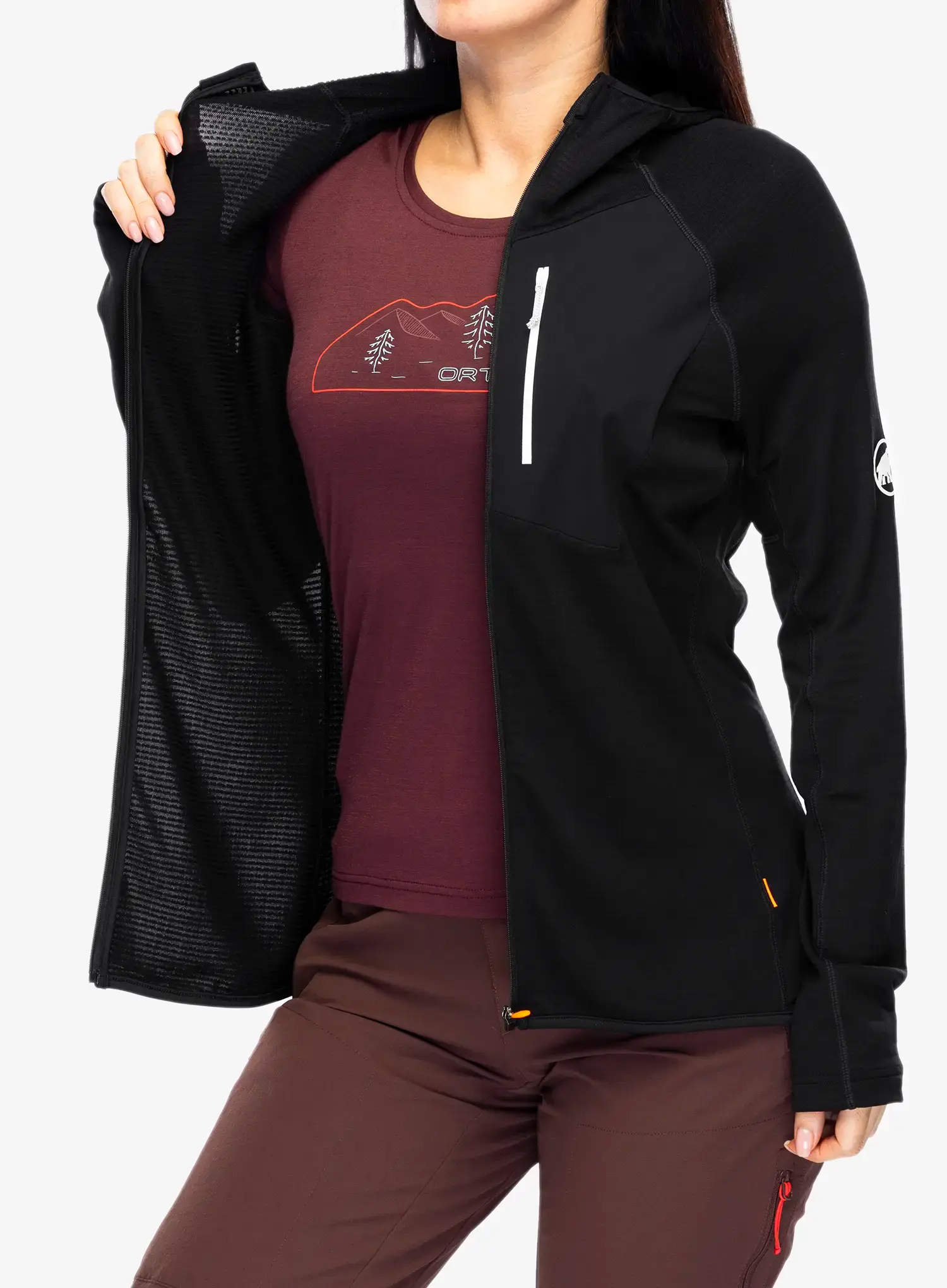 Ženska jopa s kapuco Mammut Aenergy Light ML Hooded Jacket - black