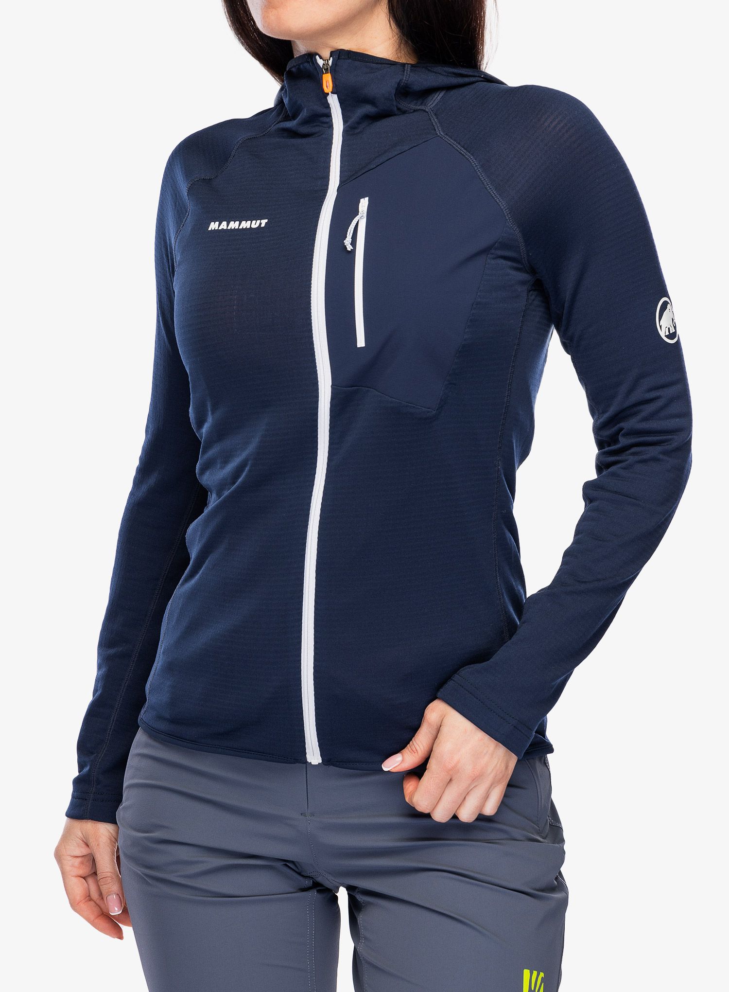 Ženska jopica z zadrgo Mammut Aenergy Light ML Hooded Jacket - marine