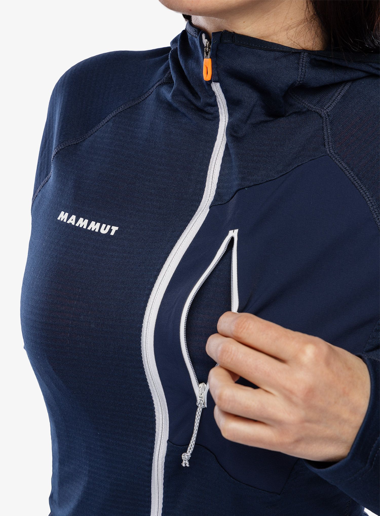 Ženska jopica z zadrgo Mammut Aenergy Light ML Hooded Jacket - marine
