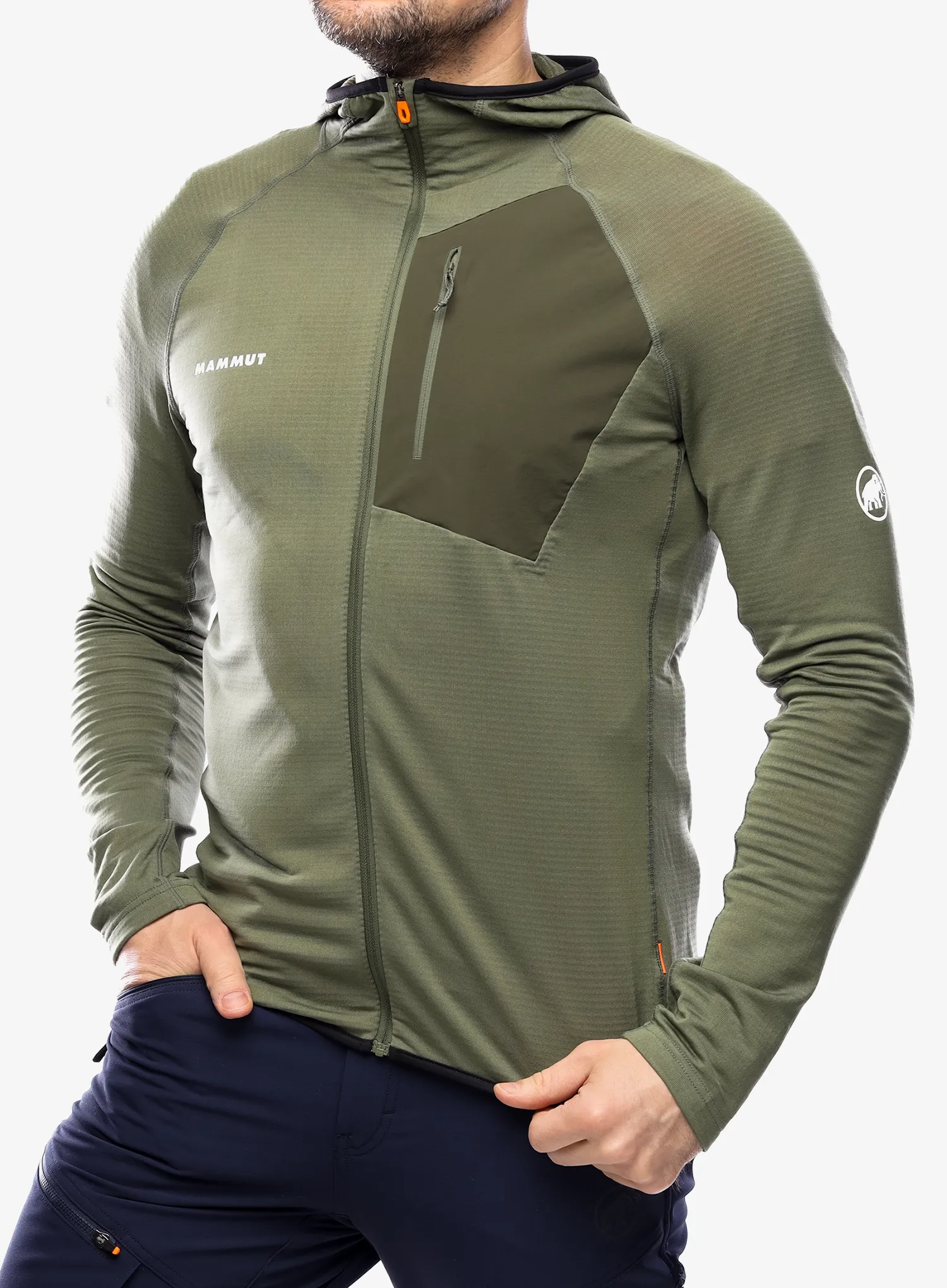 Jopica s kapuco Mammut Aenergy Light ML Hooded Jacket - marsh/dark marsh