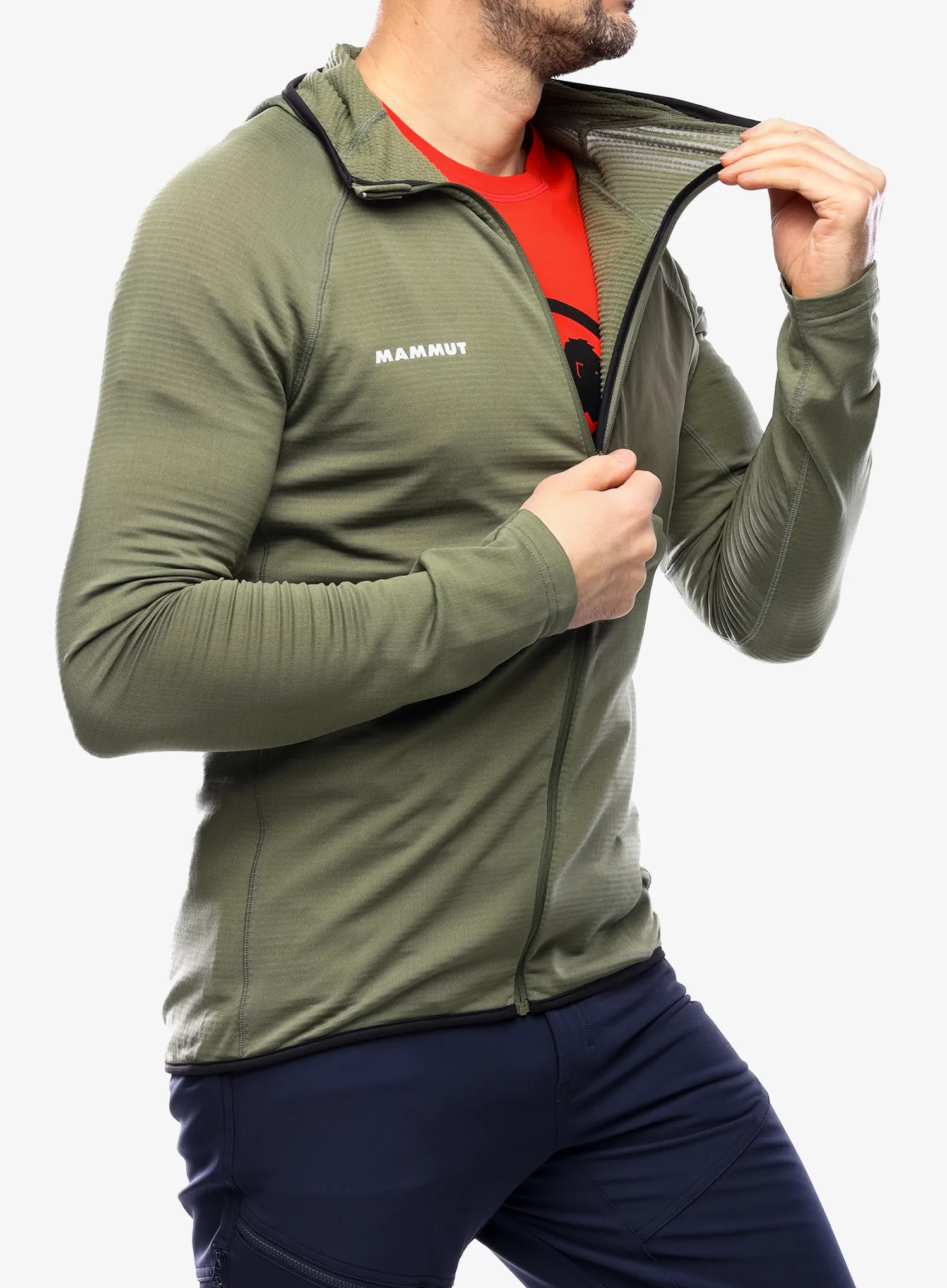Jopica s kapuco Mammut Aenergy Light ML Hooded Jacket - marsh/dark marsh