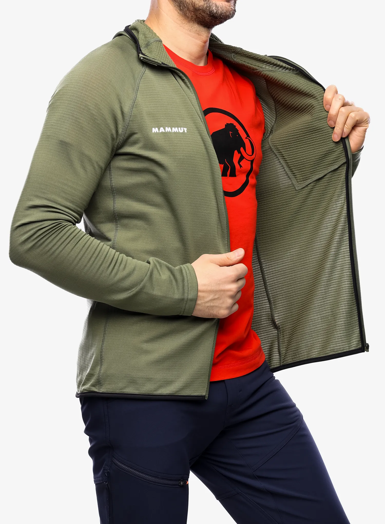 Jopica s kapuco Mammut Aenergy Light ML Hooded Jacket - marsh/dark marsh