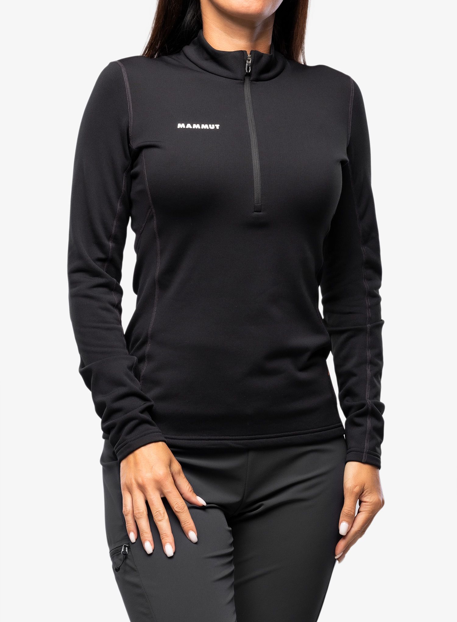 Ženska jopica brez kapuce Mammut Aenergy ML Half Zip Pull - black