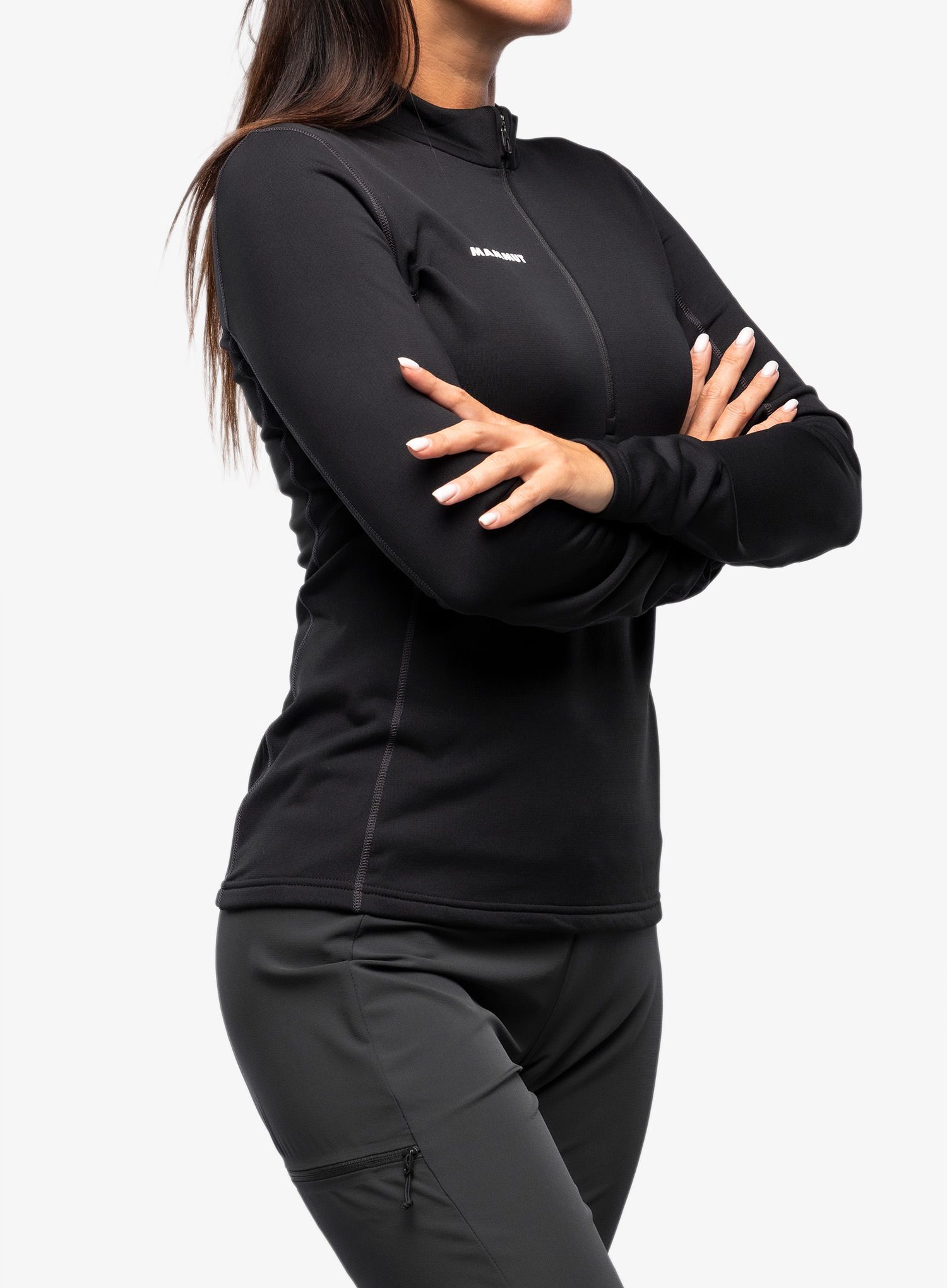 Ženska jopica brez kapuce Mammut Aenergy ML Half Zip Pull - black
