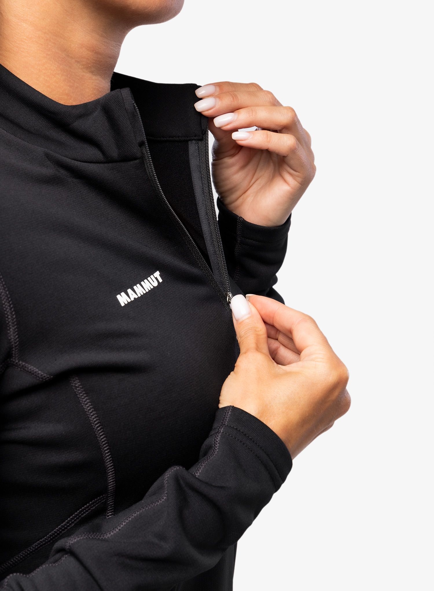 Ženska jopica brez kapuce Mammut Aenergy ML Half Zip Pull - black
