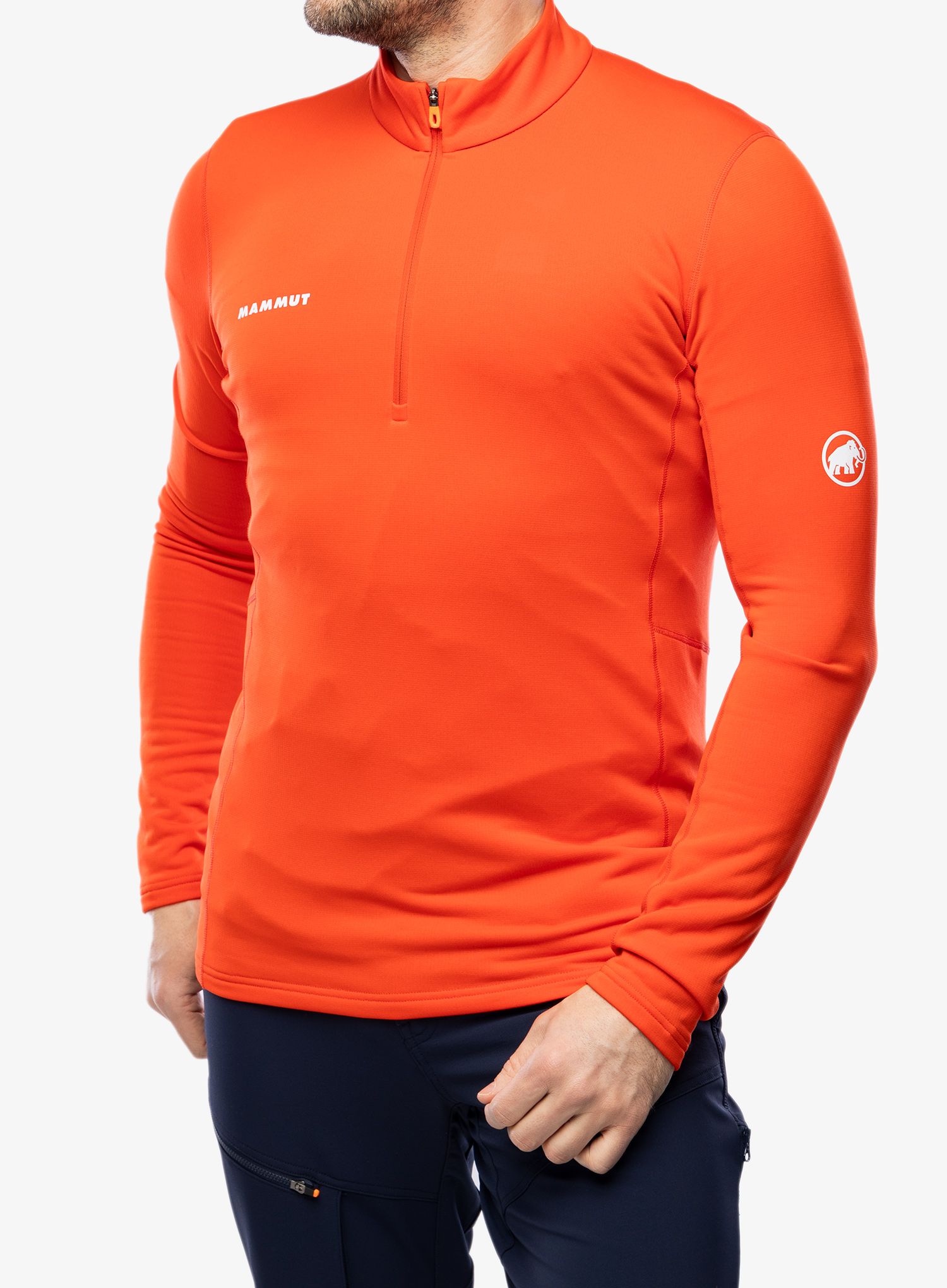 Puloverji brez kapuce Mammut Aenergy ML Half Zip Pull - mammut red