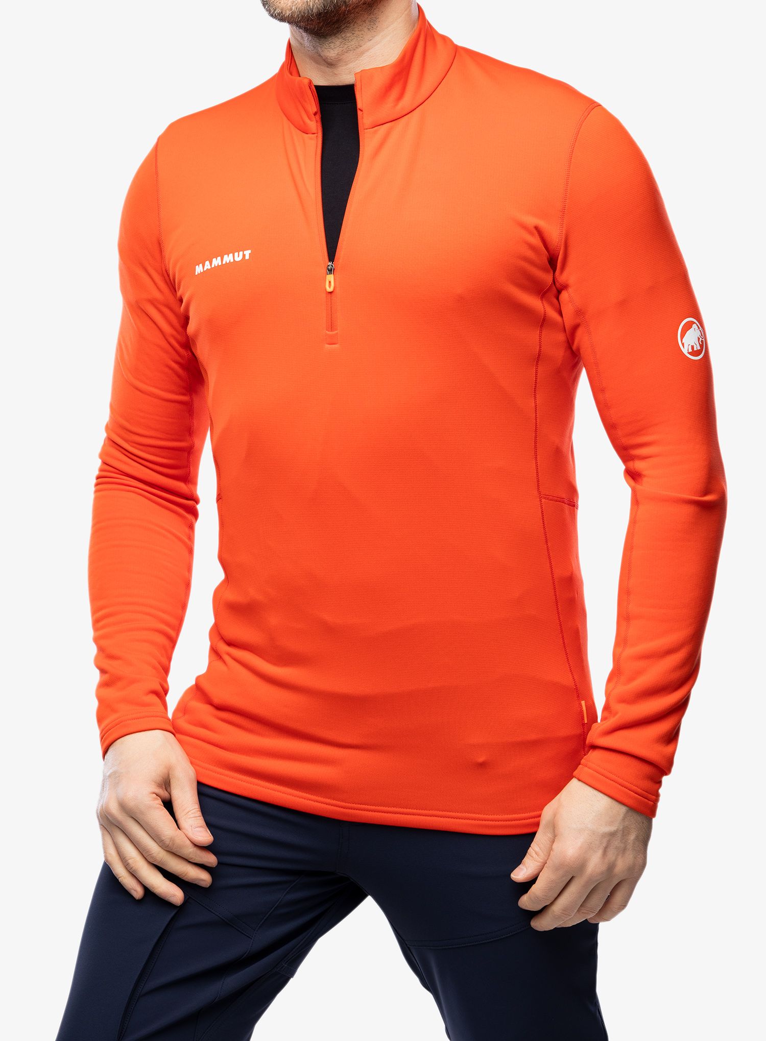 Puloverji brez kapuce Mammut Aenergy ML Half Zip Pull - mammut red