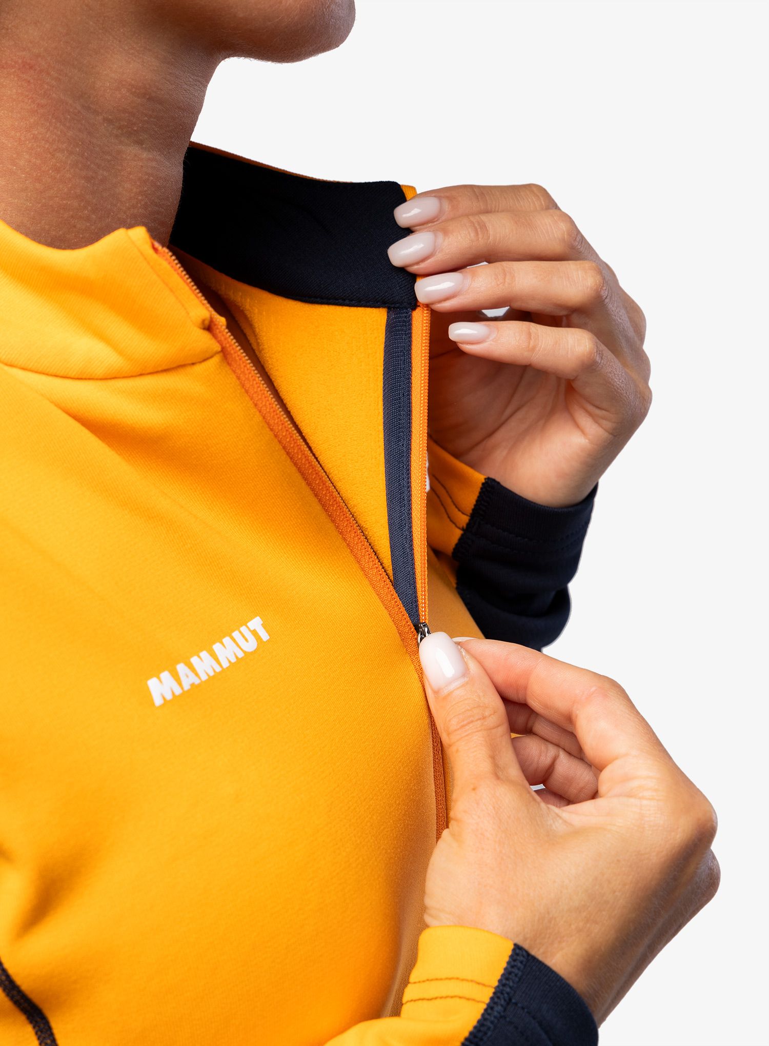 Ženski flis Mammut Aenergy ML Half Zip Pull - tangerine/marine