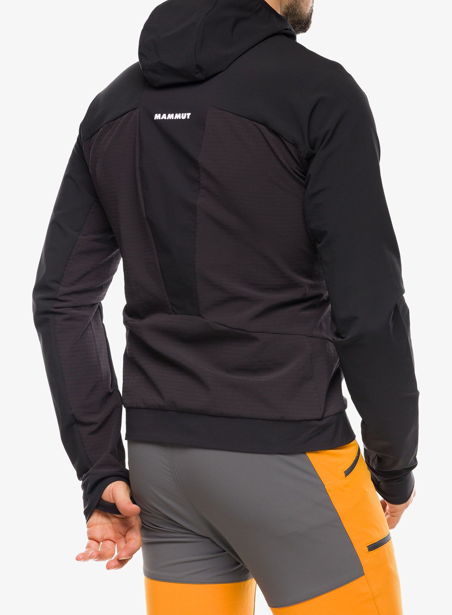 Softshell jakna Mammut Aenergy SO Hybrid Hooded Jacket - black/vibrant orange