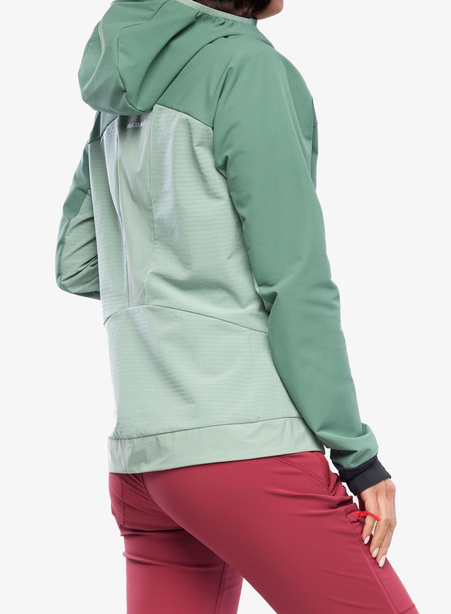 Ženski softshell Mammut Aenergy SO Hybrid Hooded Jacket - dark jade/jade