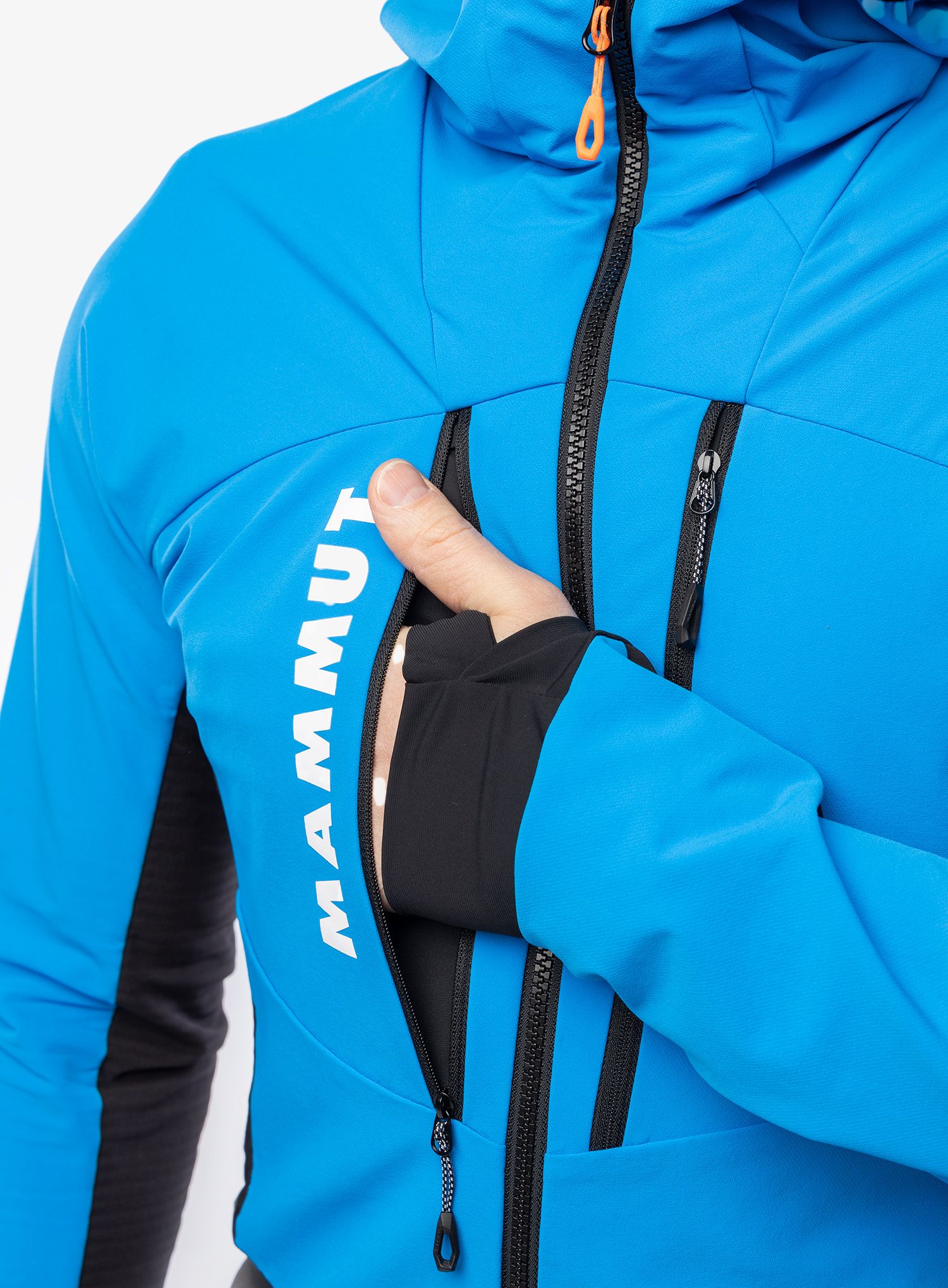 Softshell jakna Mammut Aenergy SO Hybrid Hooded Jacket - glacier blue/black